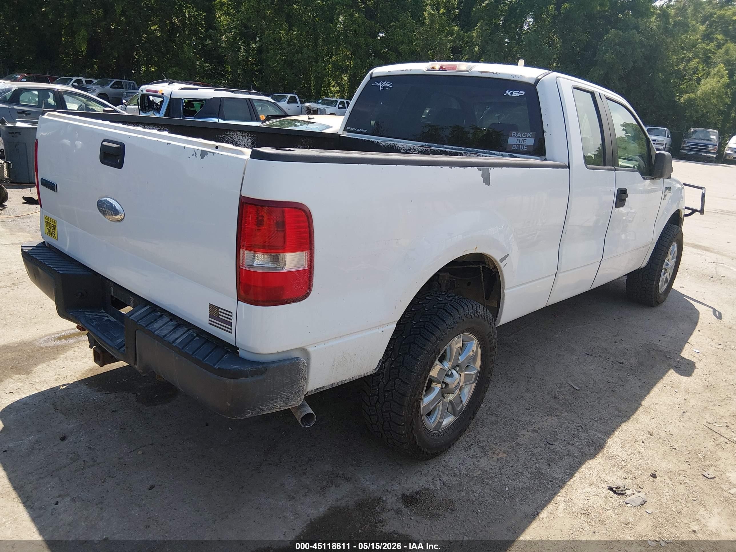 2007 Ford F-150 Fx4/lariat/xl/xlt White vin: 1FTPX14V87FA82296