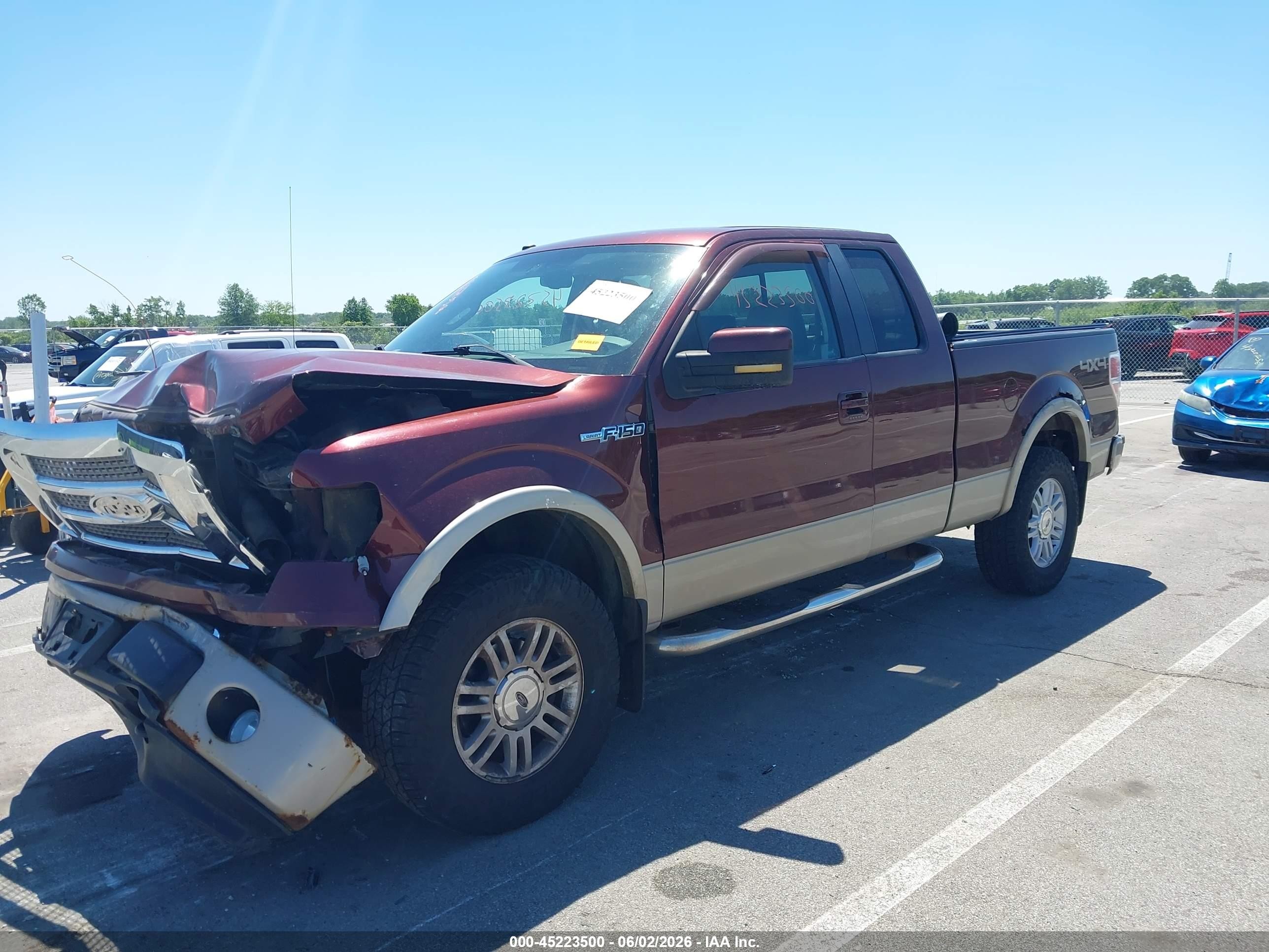 2009 Ford F-150 Lariat Burgundy vin: 1FTPX14V89FA71138