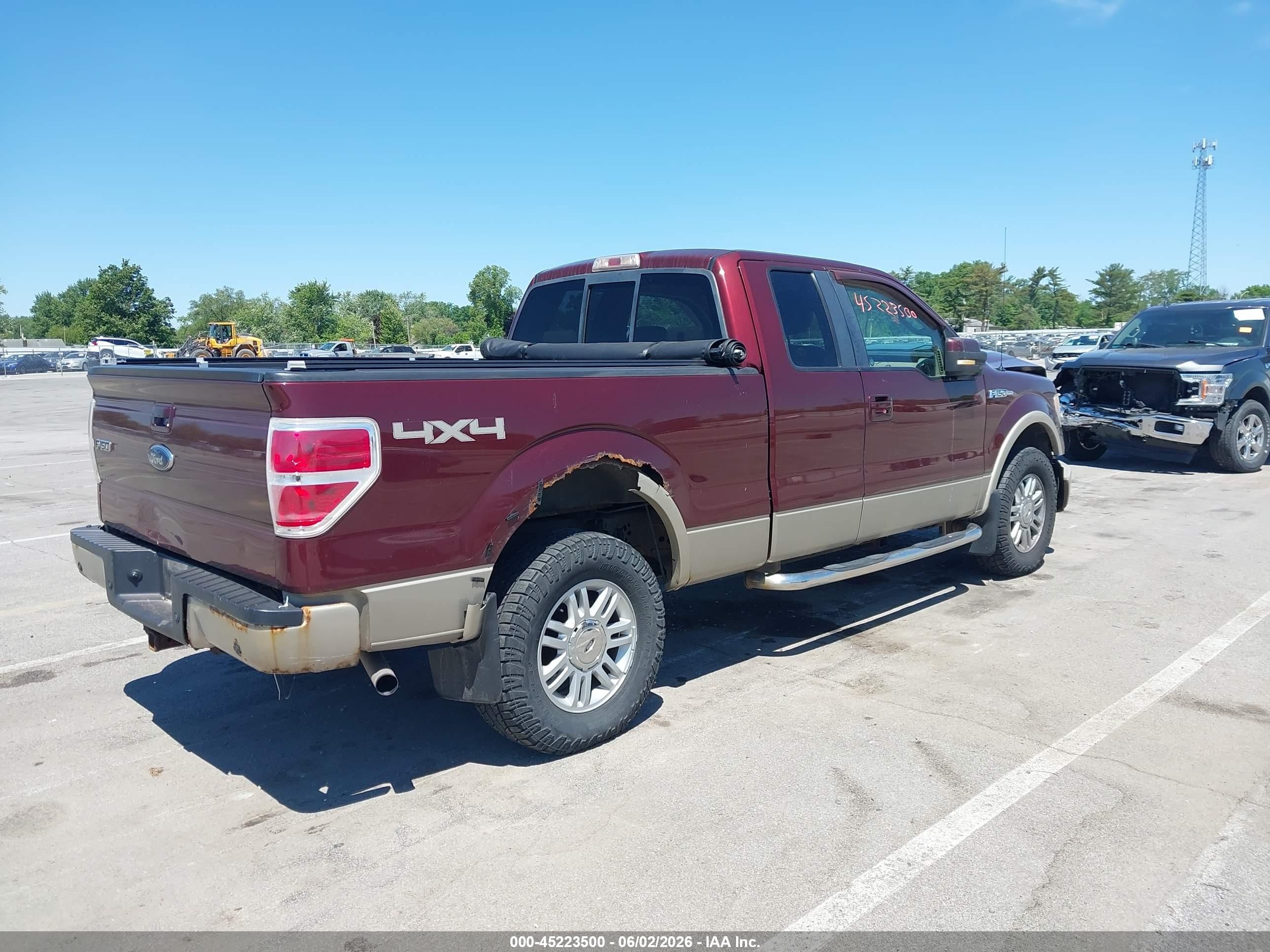 2009 Ford F-150 Lariat Burgundy vin: 1FTPX14V89FA71138