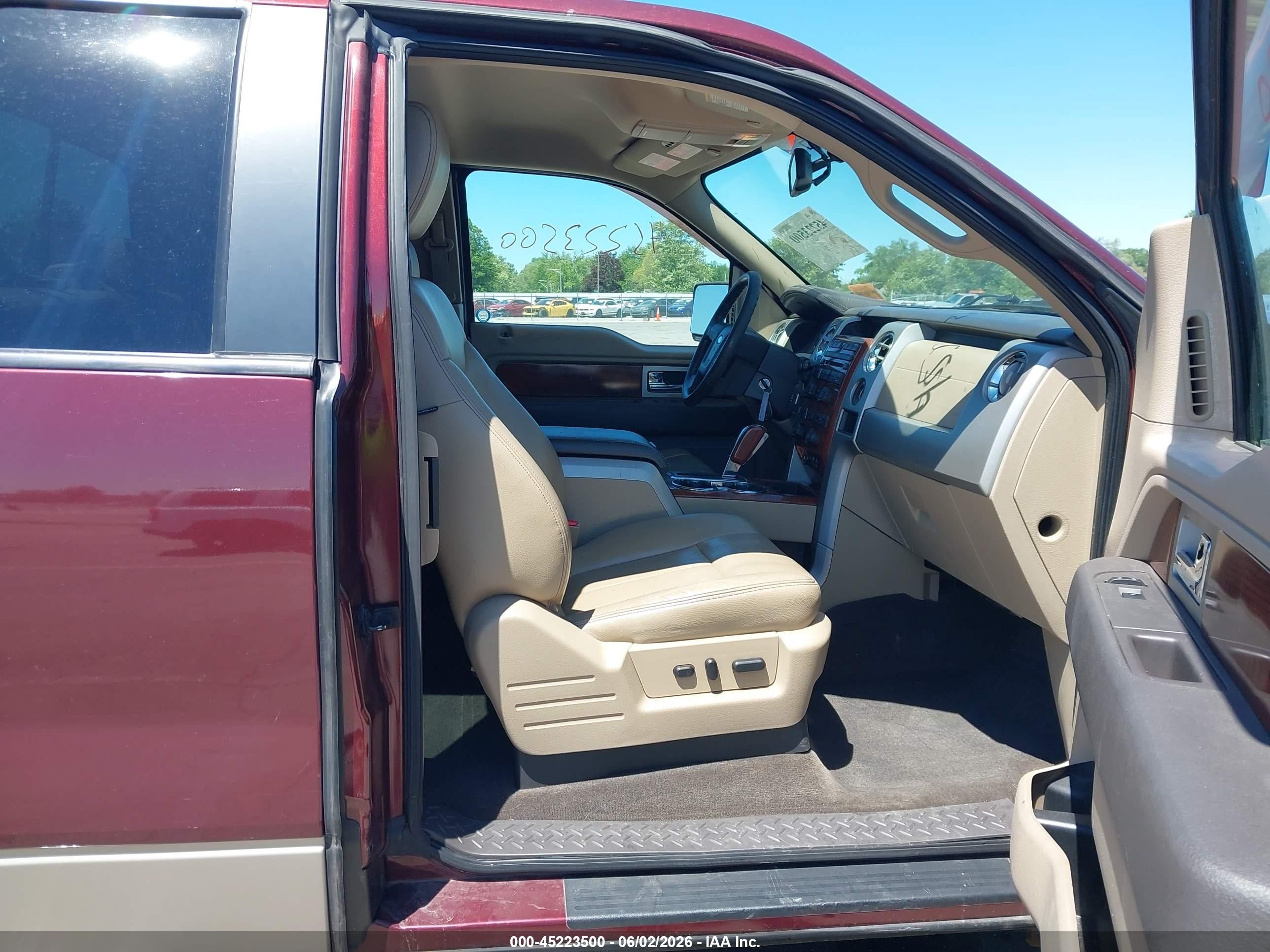 2009 Ford F-150 Lariat Burgundy vin: 1FTPX14V89FA71138