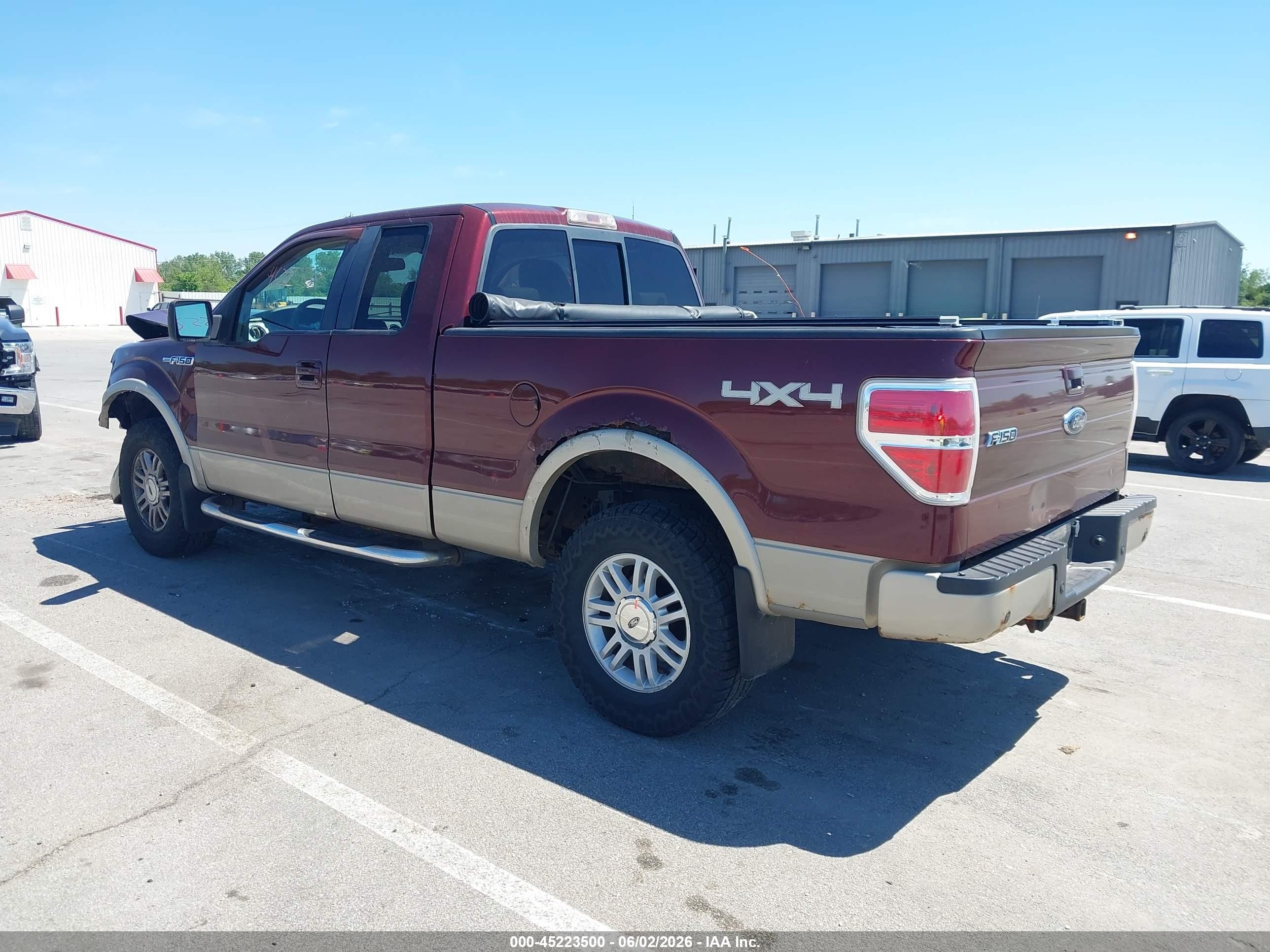 2009 Ford F-150 Lariat Burgundy vin: 1FTPX14V89FA71138