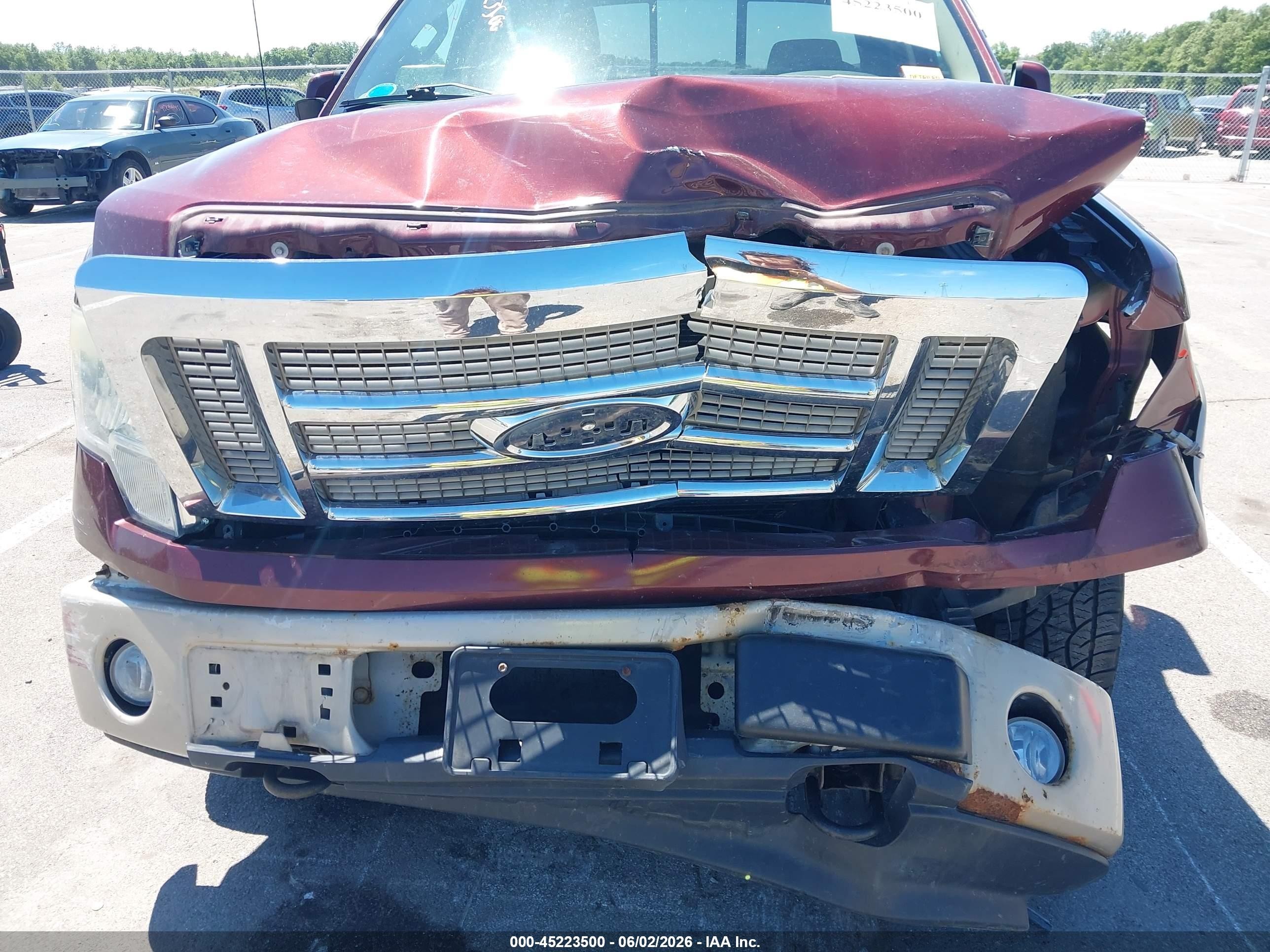 2009 Ford F-150 Lariat Burgundy vin: 1FTPX14V89FA71138