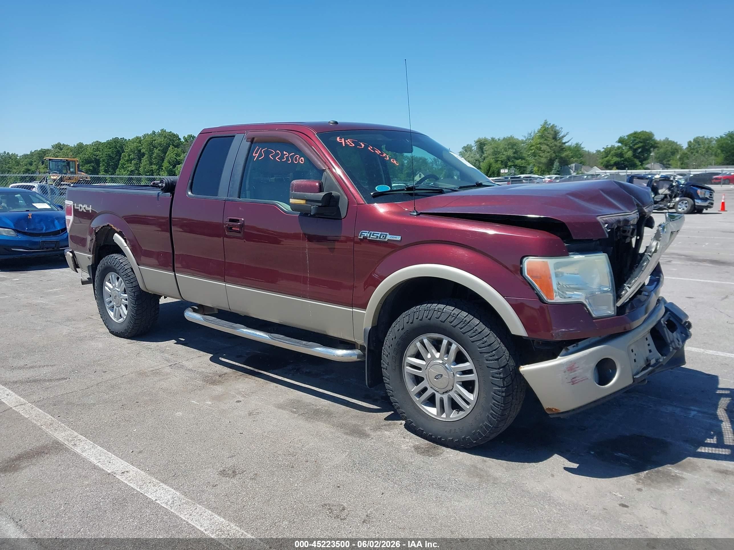 2009 Ford F-150 Lariat Бордовый vin: 1FTPX14V89FA71138