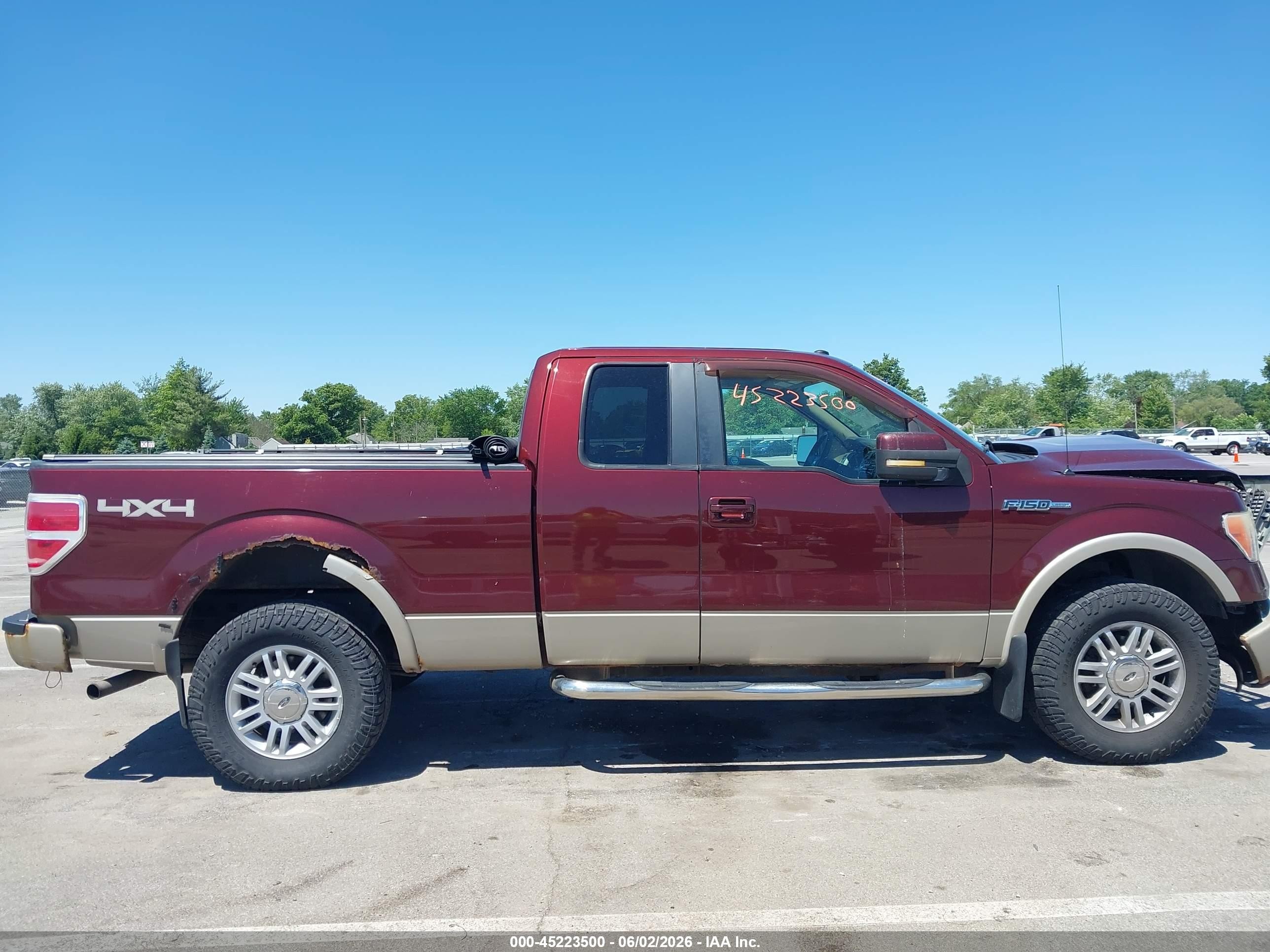 2009 Ford F-150 Lariat Burgundy vin: 1FTPX14V89FA71138