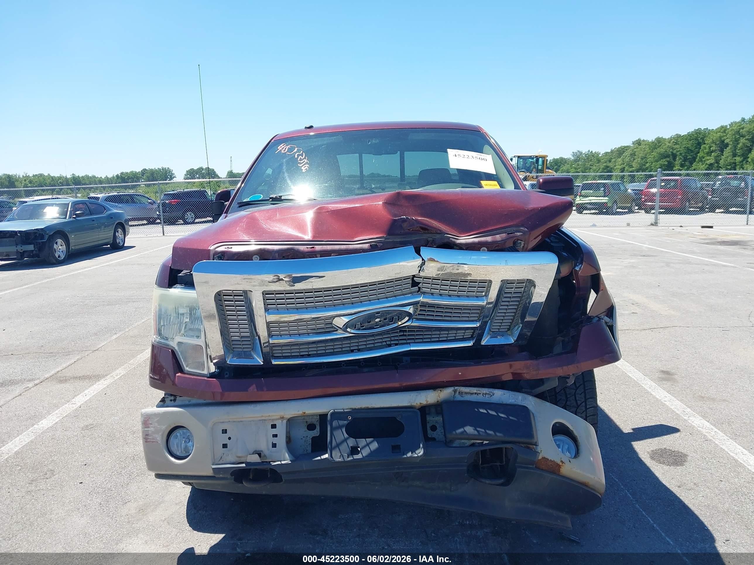 2009 Ford F-150 Lariat Burgundy vin: 1FTPX14V89FA71138