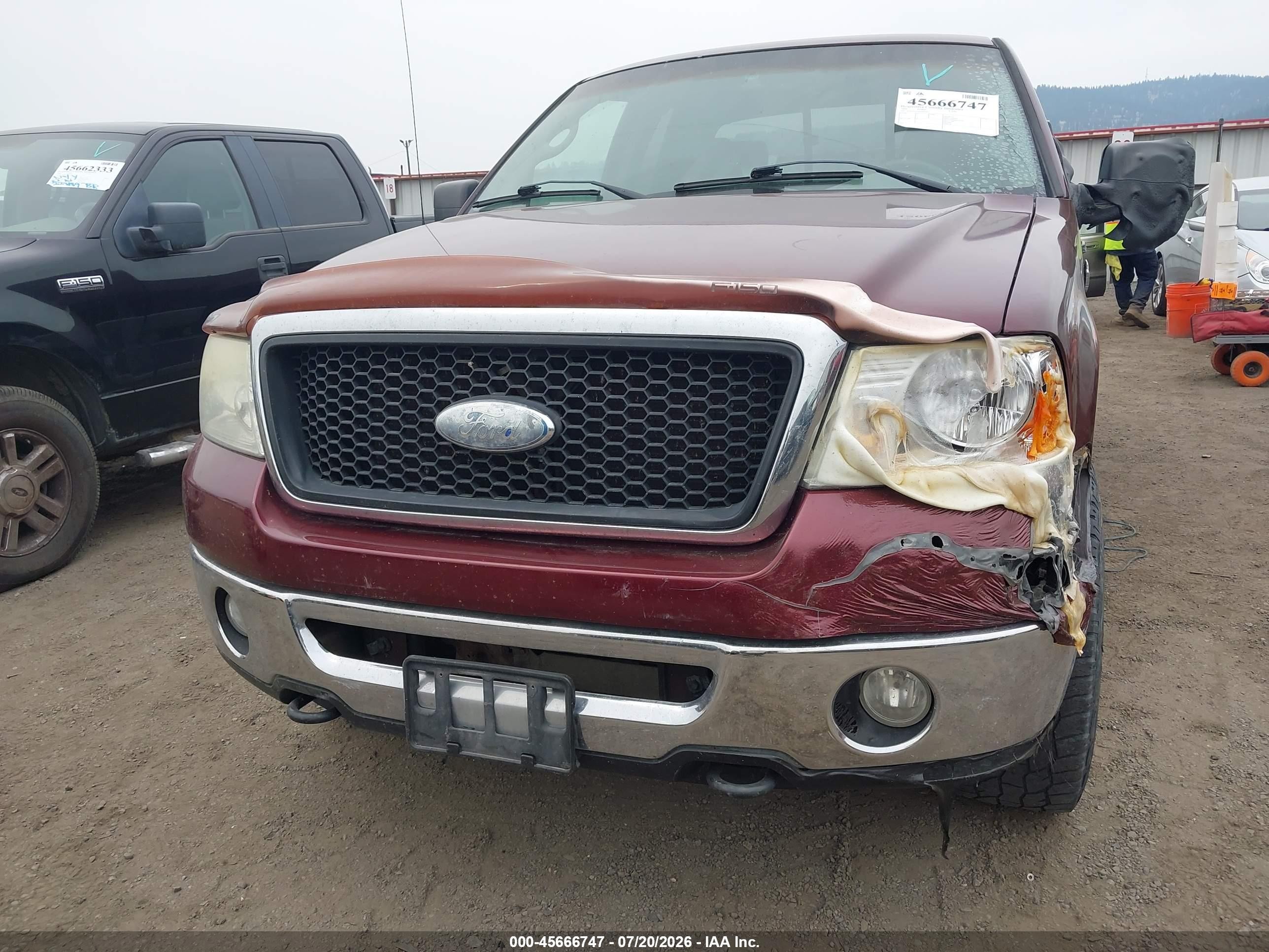 2006 Ford F-150 Fx4/lariat/xl/xlt Burgundy vin: 1FTPX14VX6NB43961