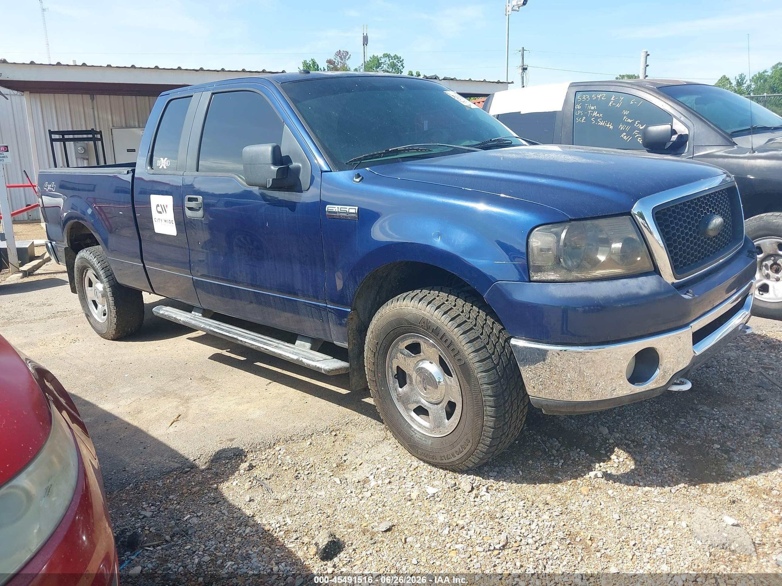 2007 Ford F-150 Fx4/lariat/xl/xlt Blue vin: 1FTPX14VX7FA27154