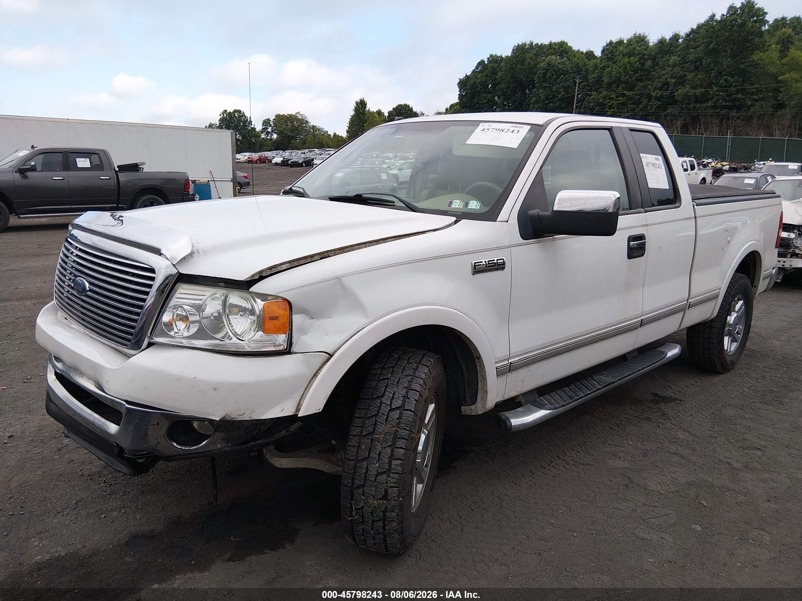2007 Ford F-150 Fx4/lariat/xl/xlt White vin: 1FTPX14VX7FA91341