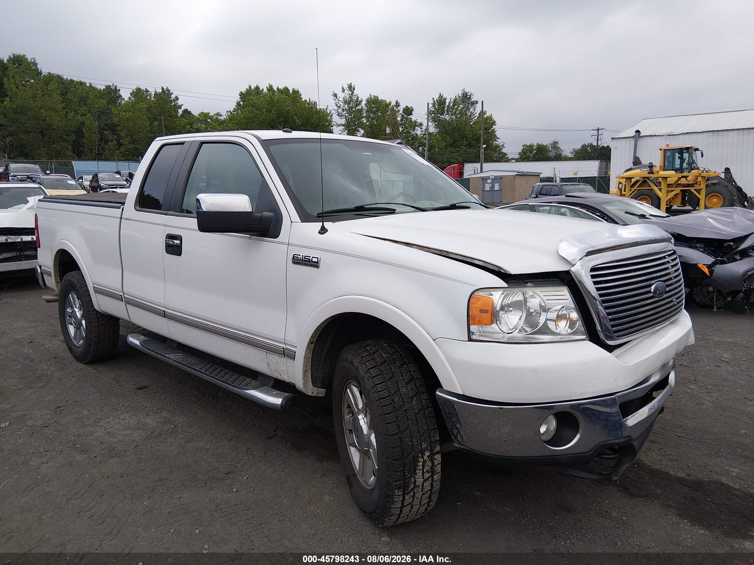 2007 Ford F-150 Fx4/lariat/xl/xlt White vin: 1FTPX14VX7FA91341