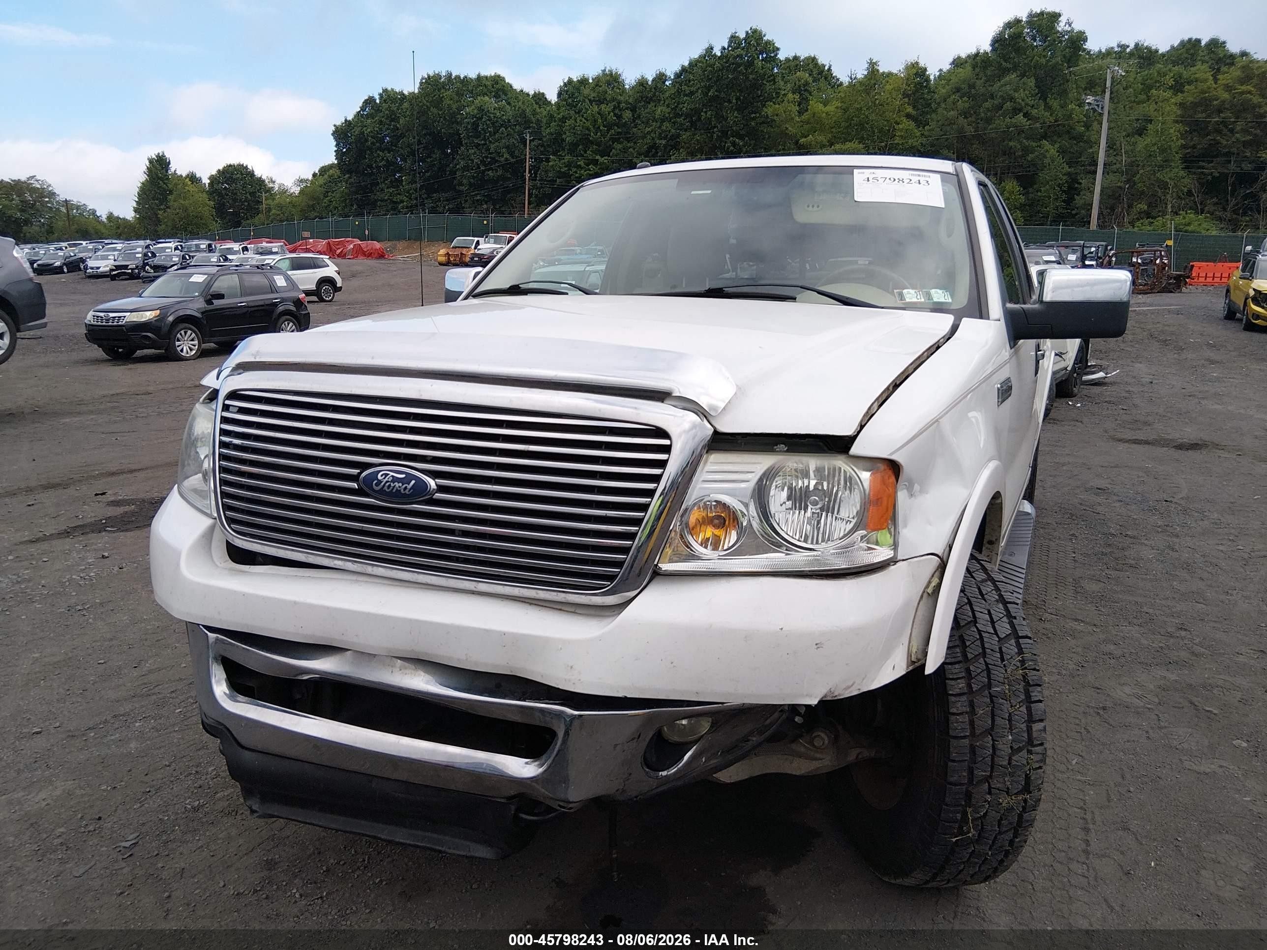 2007 Ford F-150 Fx4/lariat/xl/xlt White vin: 1FTPX14VX7FA91341