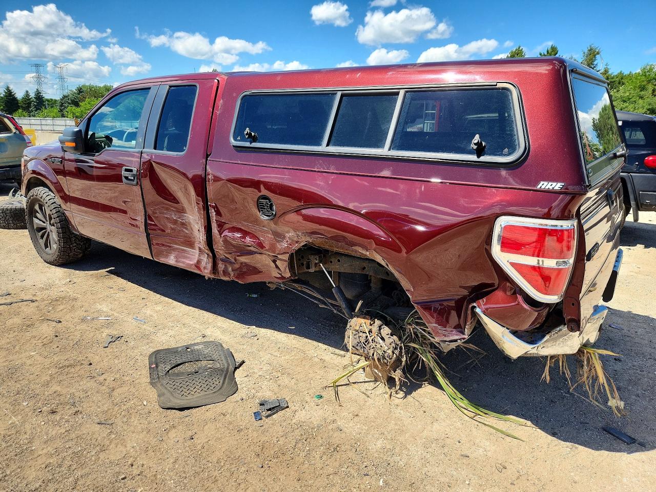 2009 Ford F150 Super Cab Burgundy vin: 1FTPX14VX9FA70315