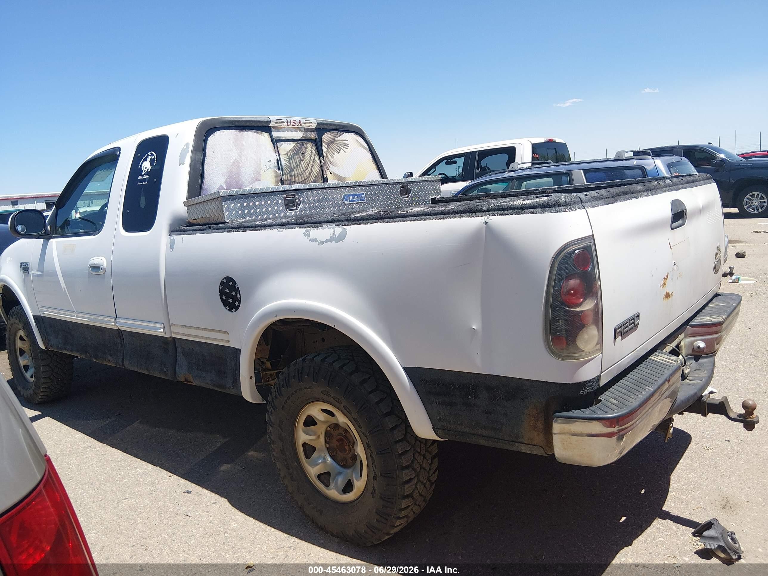 1998 Ford F-250 Lariat/standard/xl/xlt White vin: 1FTPX28L0WKC38867