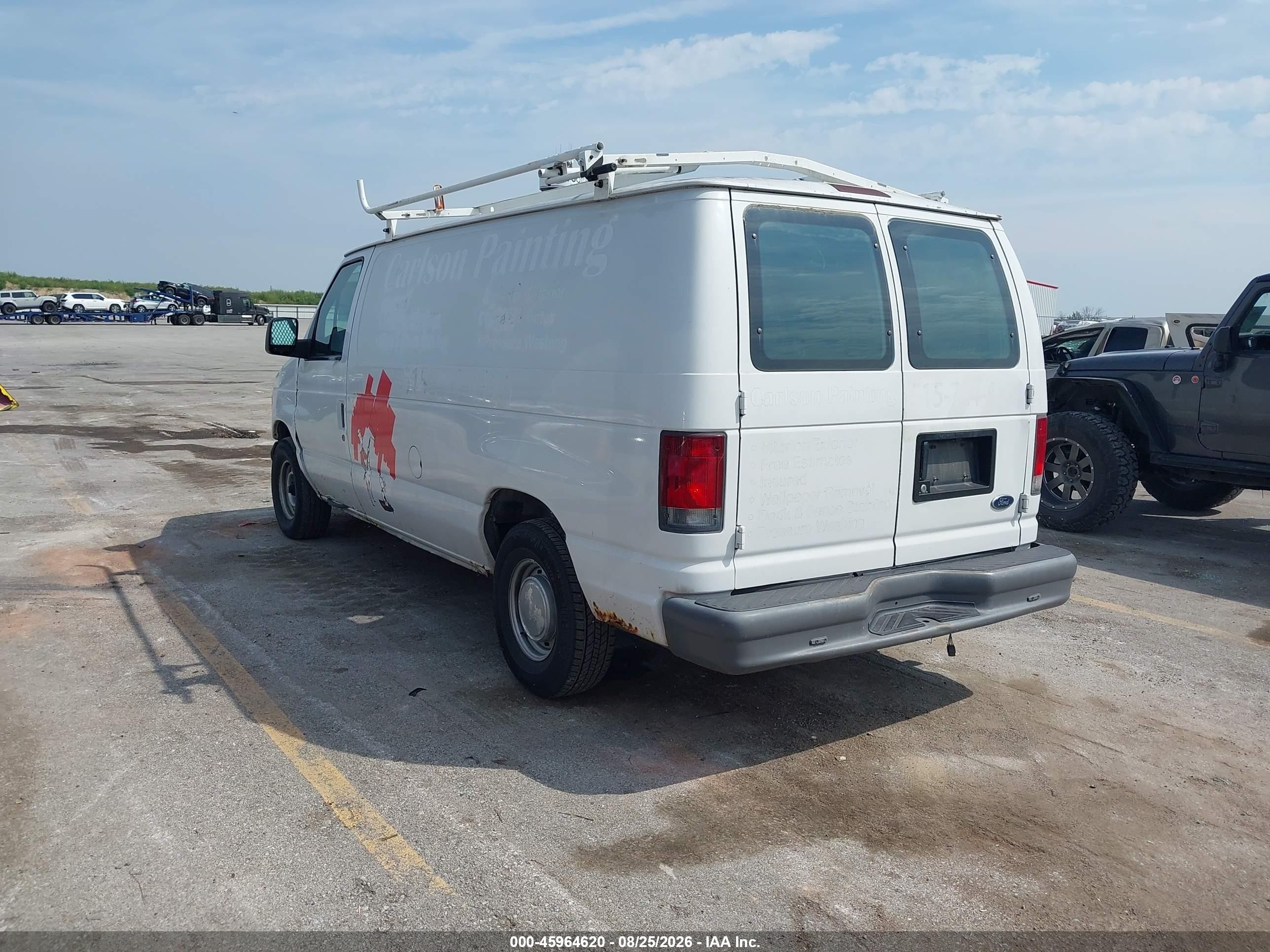 2002 Ford E-150 Commercial/recreational White vin: 1FTRE14202HA47642