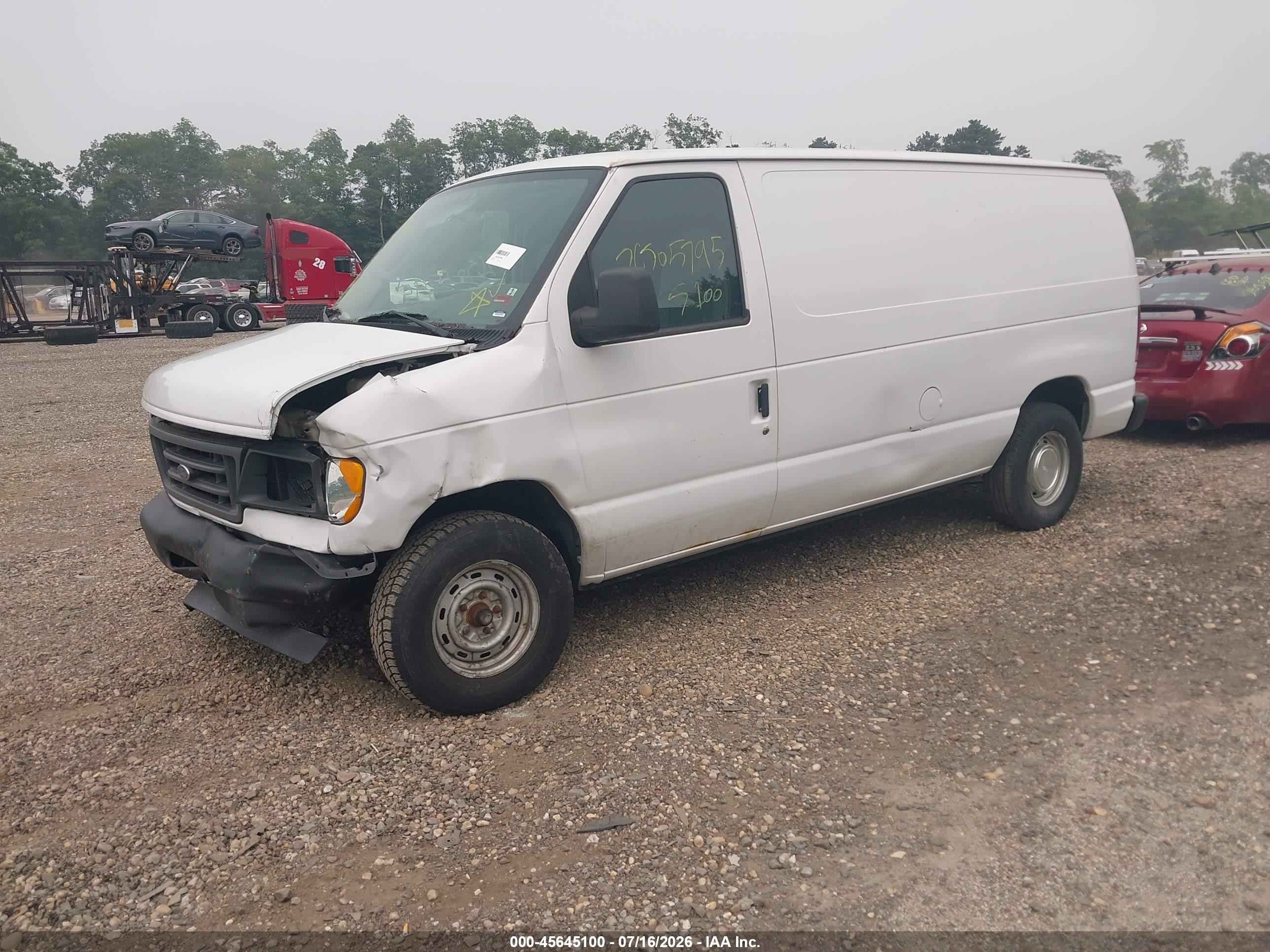 2003 Ford E-150 Commercial White vin: 1FTRE14253HA20888