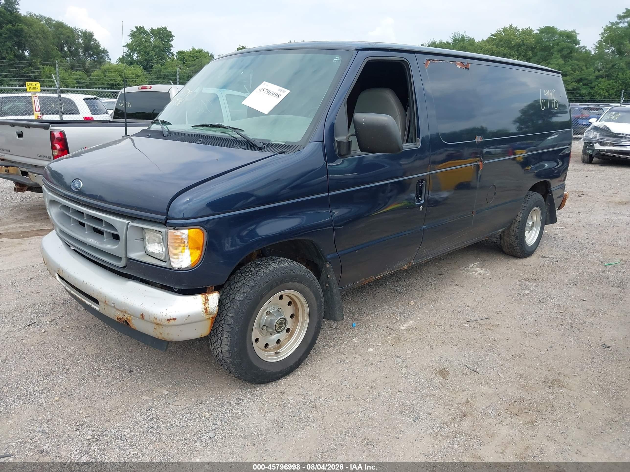 2001 Ford E-150 Commercial/recreational Blue vin: 1FTRE14261HB28773