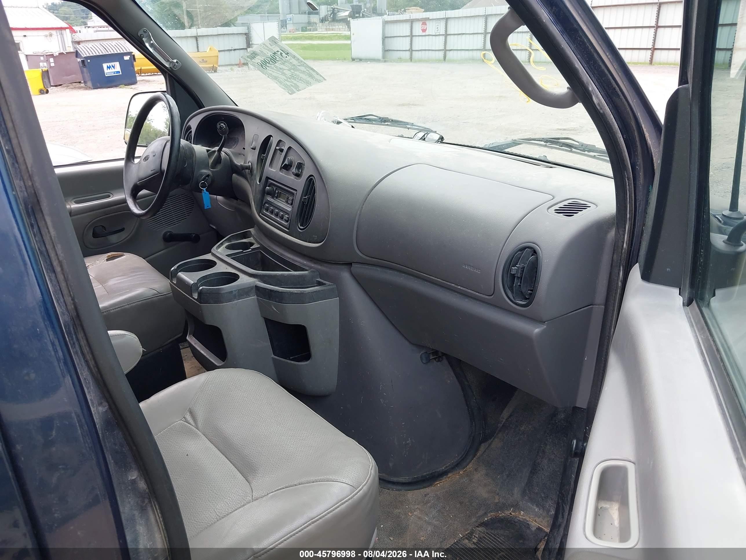 2001 Ford E-150 Commercial/recreational Blue vin: 1FTRE14261HB28773
