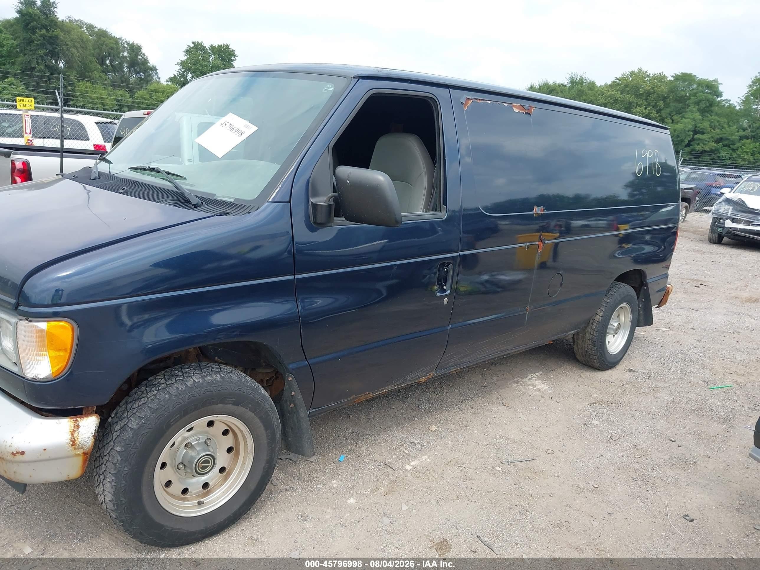 2001 Ford E-150 Commercial/recreational Blue vin: 1FTRE14261HB28773