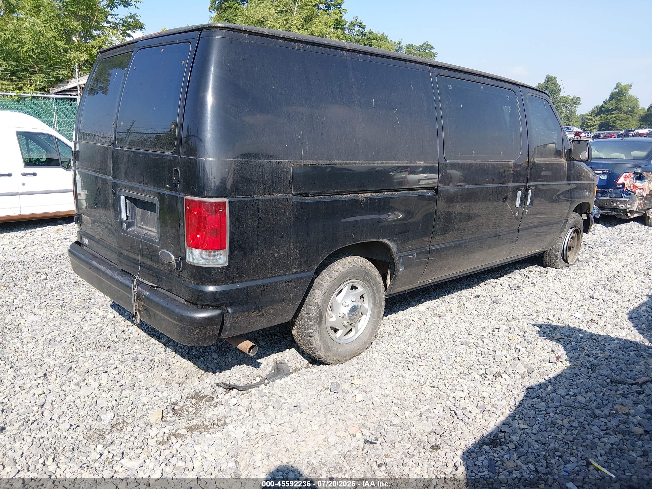 2002 Ford E-150 Commercial/recreational Черный vin: 1FTRE14262HA44292