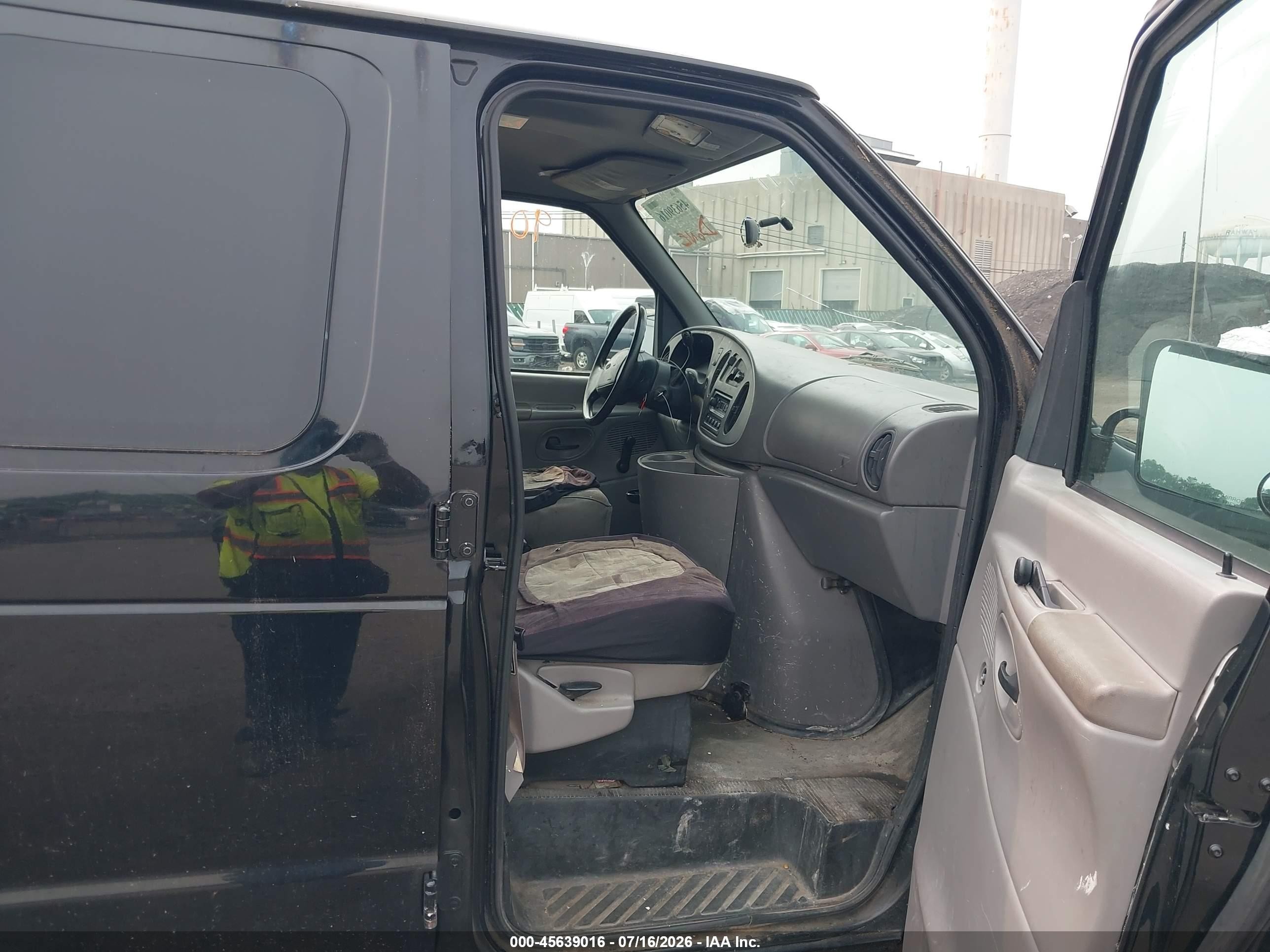1999 Ford E-150 Commercial/recreational Black vin: 1FTRE1426XHB74662