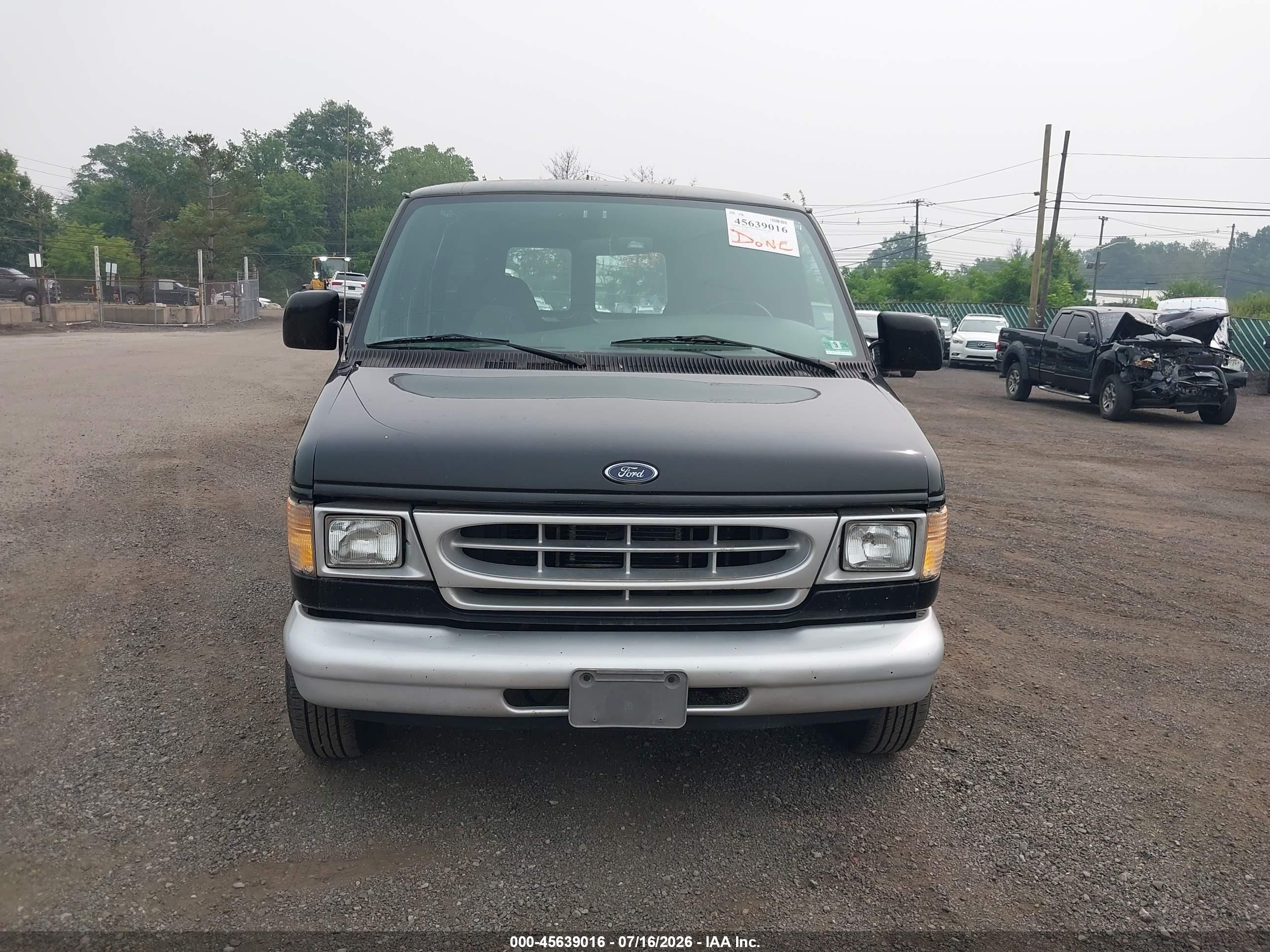 1999 Ford E-150 Commercial/recreational Black vin: 1FTRE1426XHB74662