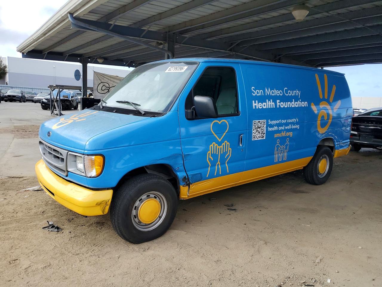 2000 Ford Econoline E150 Van Blue vin: 1FTRE14L9YHA99496