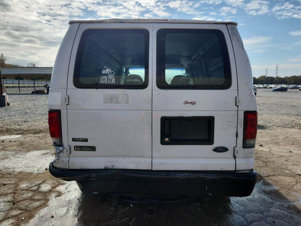 2003 Ford Econoline E150 Van White vin: 1FTRE14W03HA91032