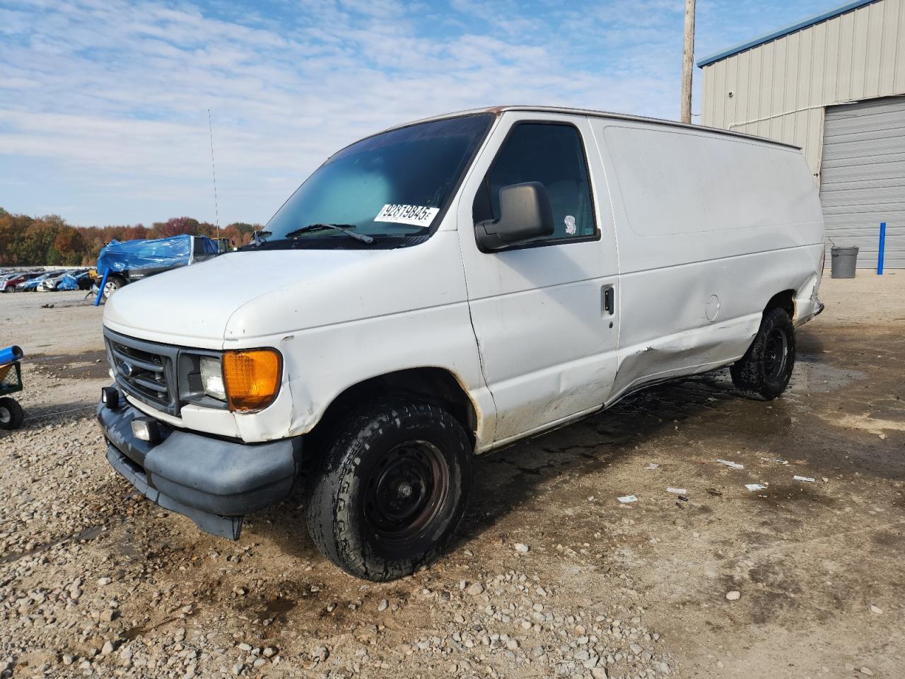 2003 Ford Econoline E150 Van White vin: 1FTRE14W03HA91032