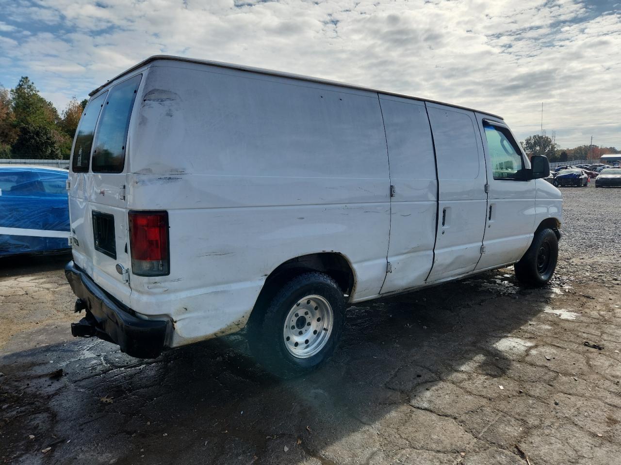 2003 Ford Econoline E150 Van White vin: 1FTRE14W03HA91032