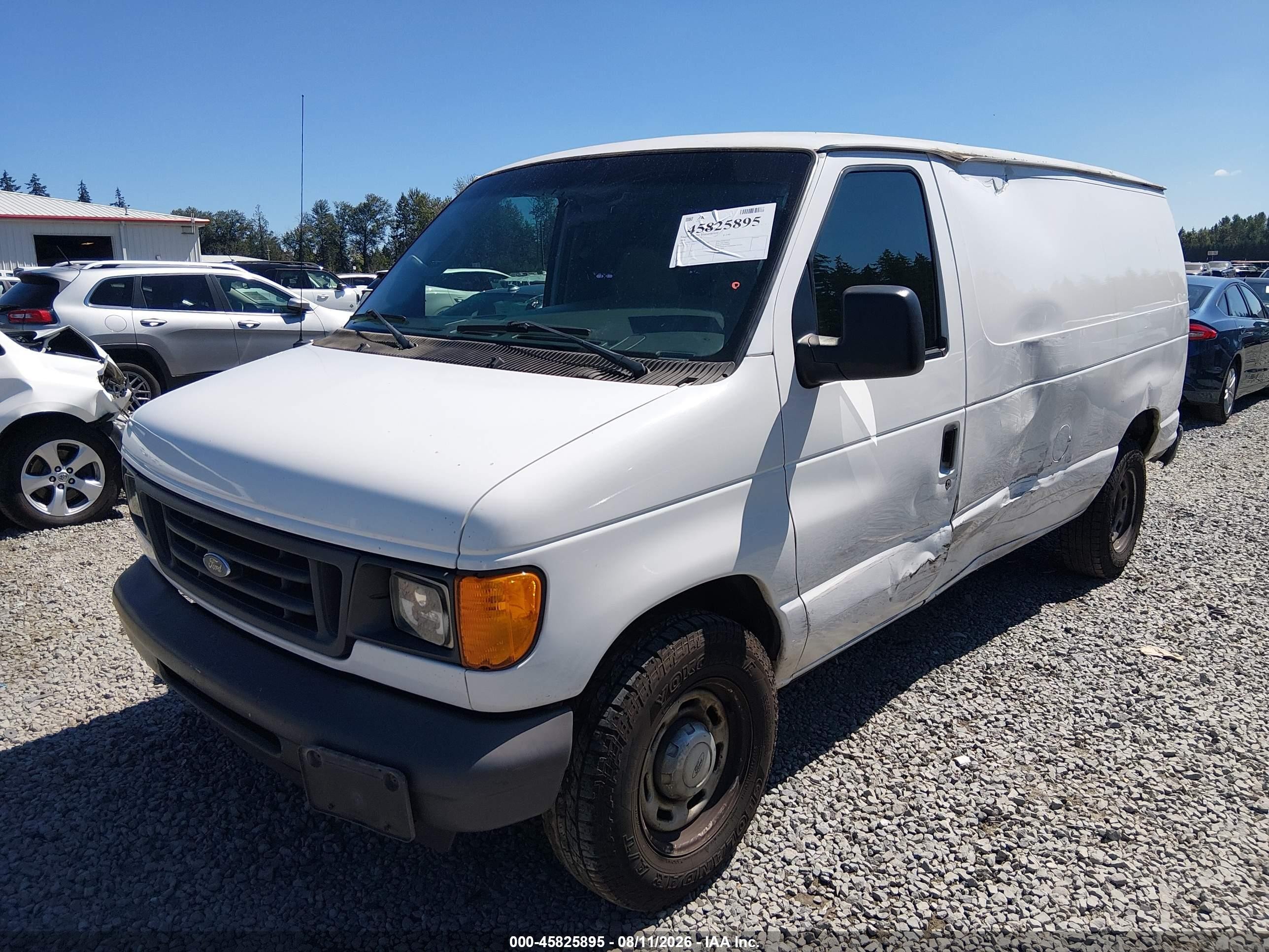 2006 Ford E-150 Commercial/recreational White vin: 1FTRE14W06DB39589