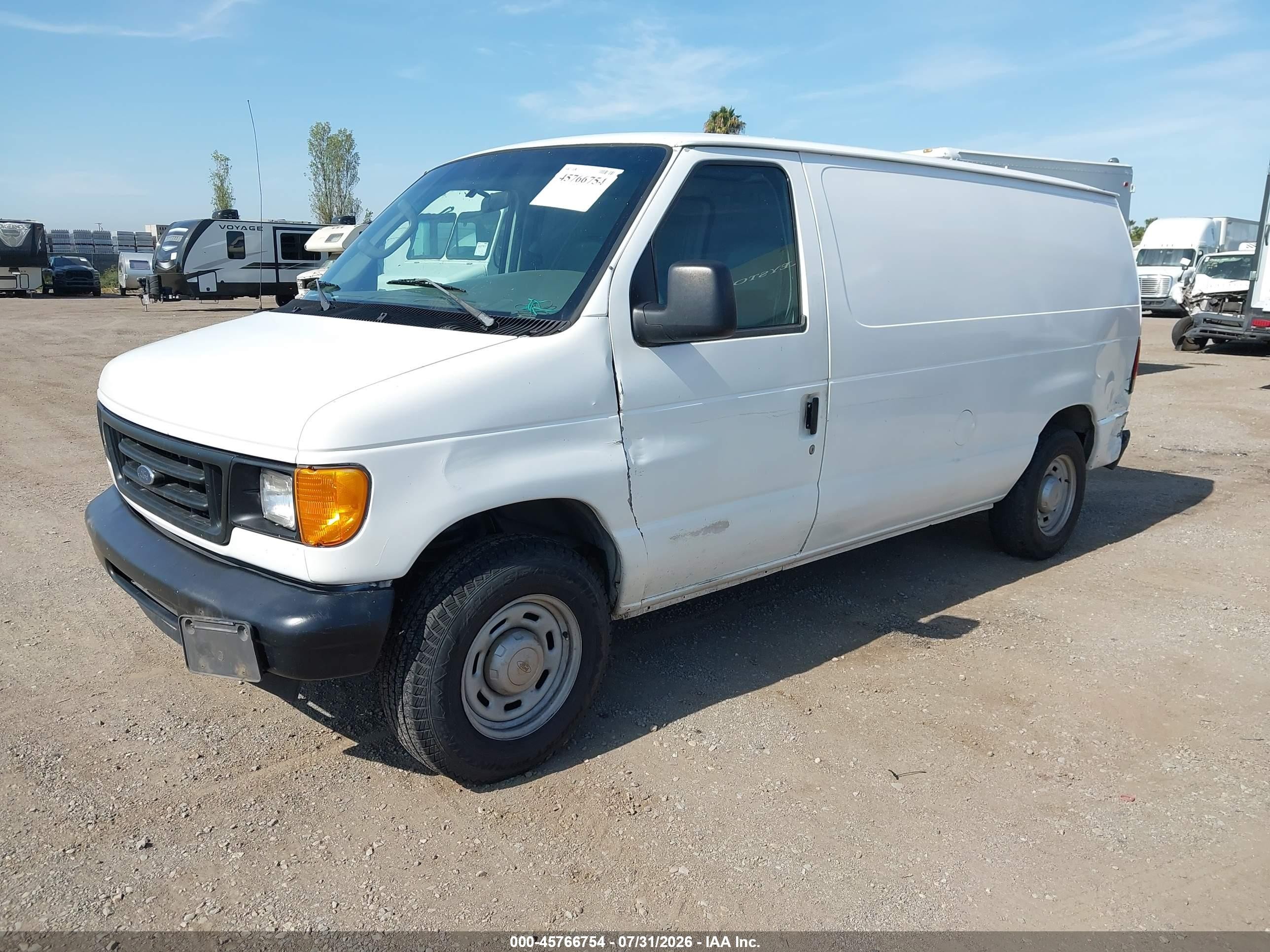 2006 Ford E-150 Commercial/recreational White vin: 1FTRE14W16HA18353