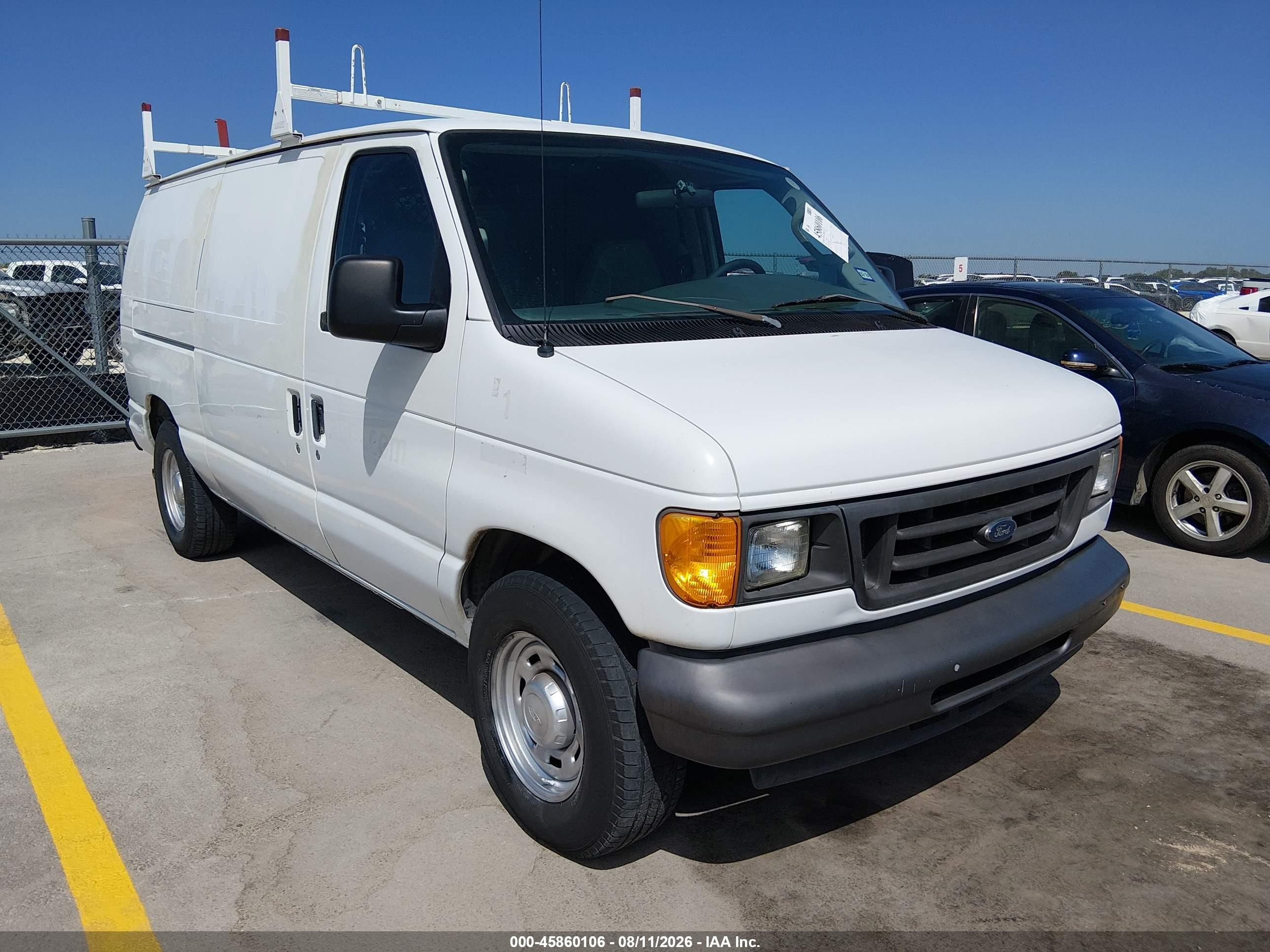 2006 Ford E-150 Commercial/recreational White vin: 1FTRE14W26HA13517