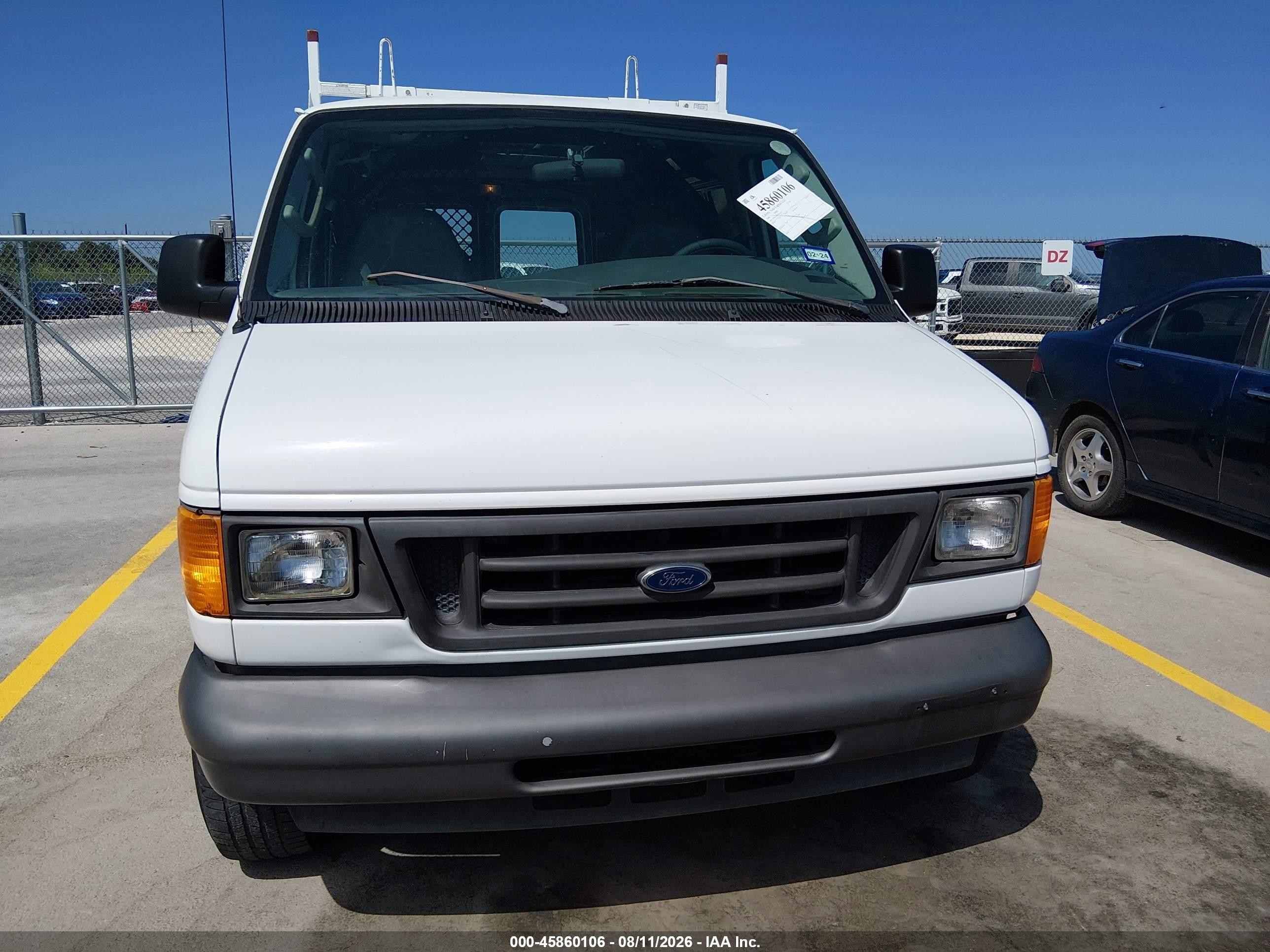 2006 Ford E-150 Commercial/recreational White vin: 1FTRE14W26HA13517