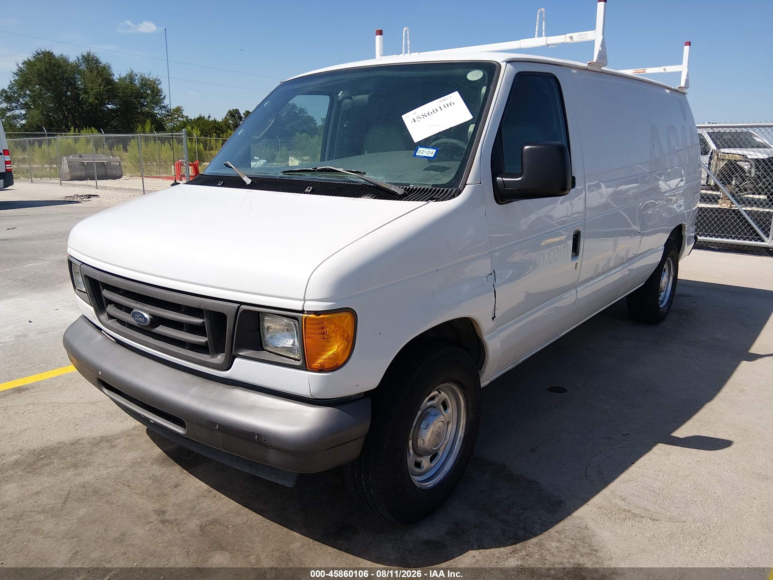 2006 Ford E-150 Commercial/recreational White vin: 1FTRE14W26HA13517