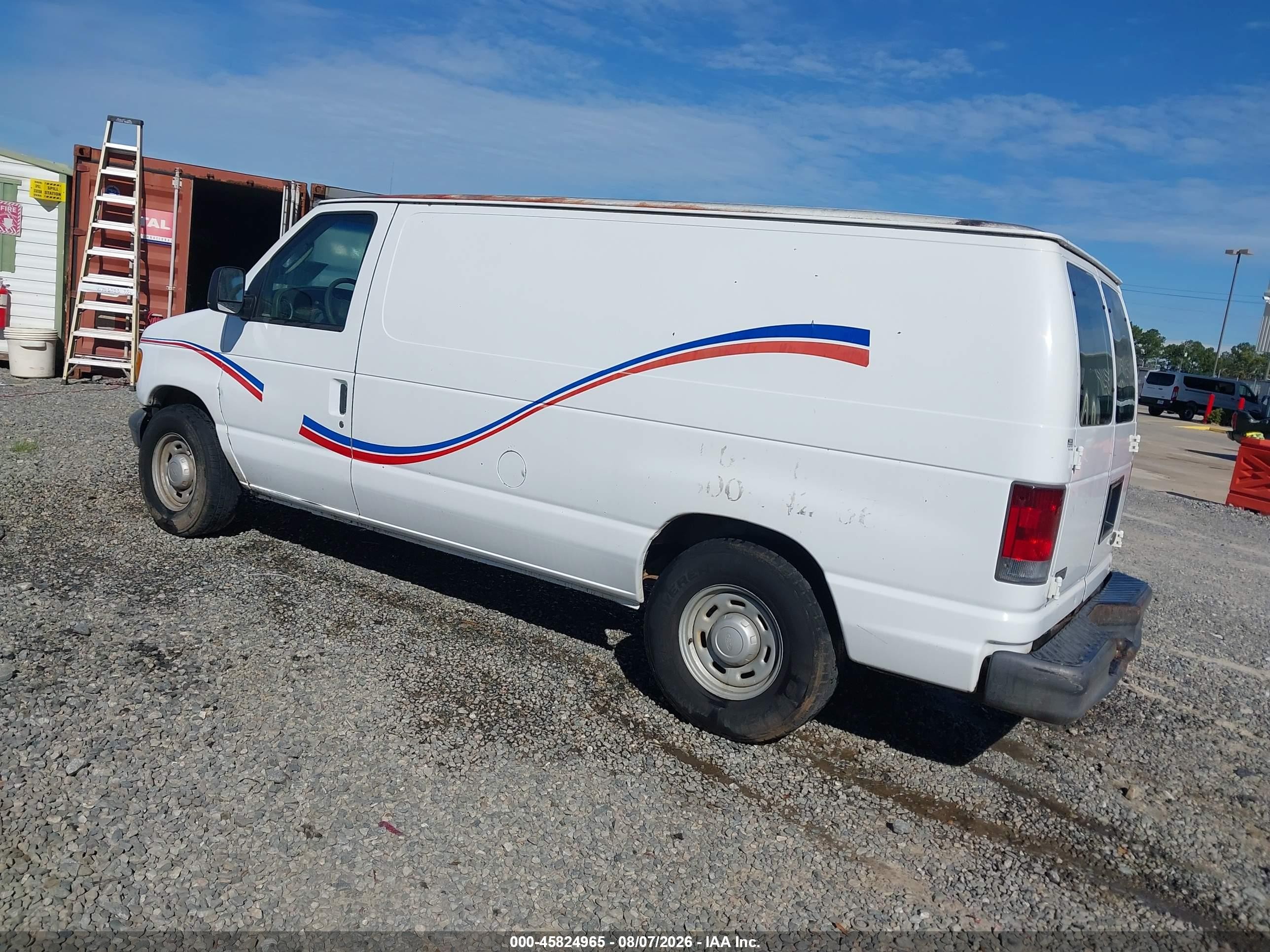 2005 Ford E-150 Commercial/recreational White vin: 1FTRE14W45HB17604