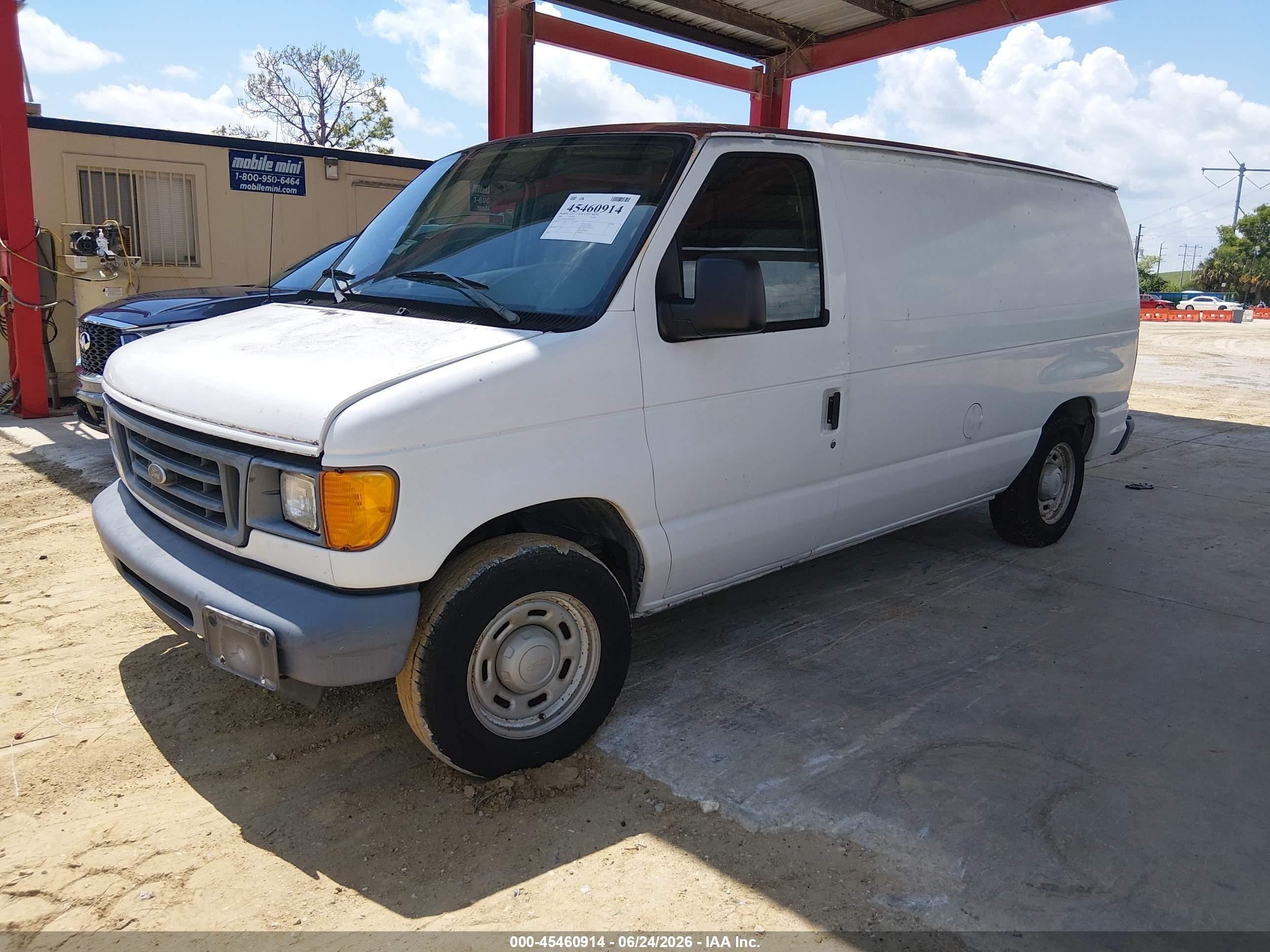 2006 Ford E-150 Commercial/recreational Белый vin: 1FTRE14W46HB04658