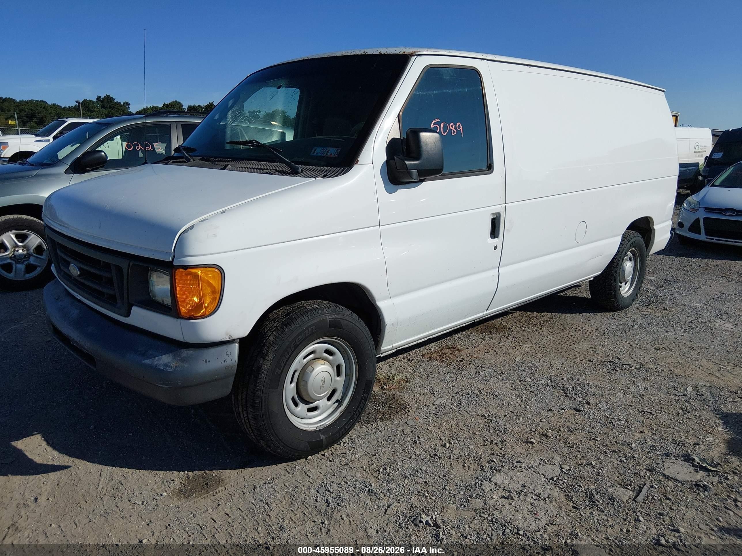 2006 Ford E-150 Commercial/recreational White vin: 1FTRE14W86HA01405