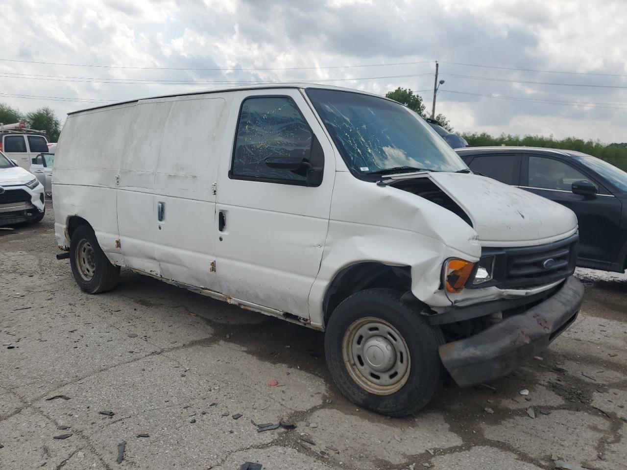 2004 Ford Econoline E150 Van White vin: 1FTRE14WX4HB25382