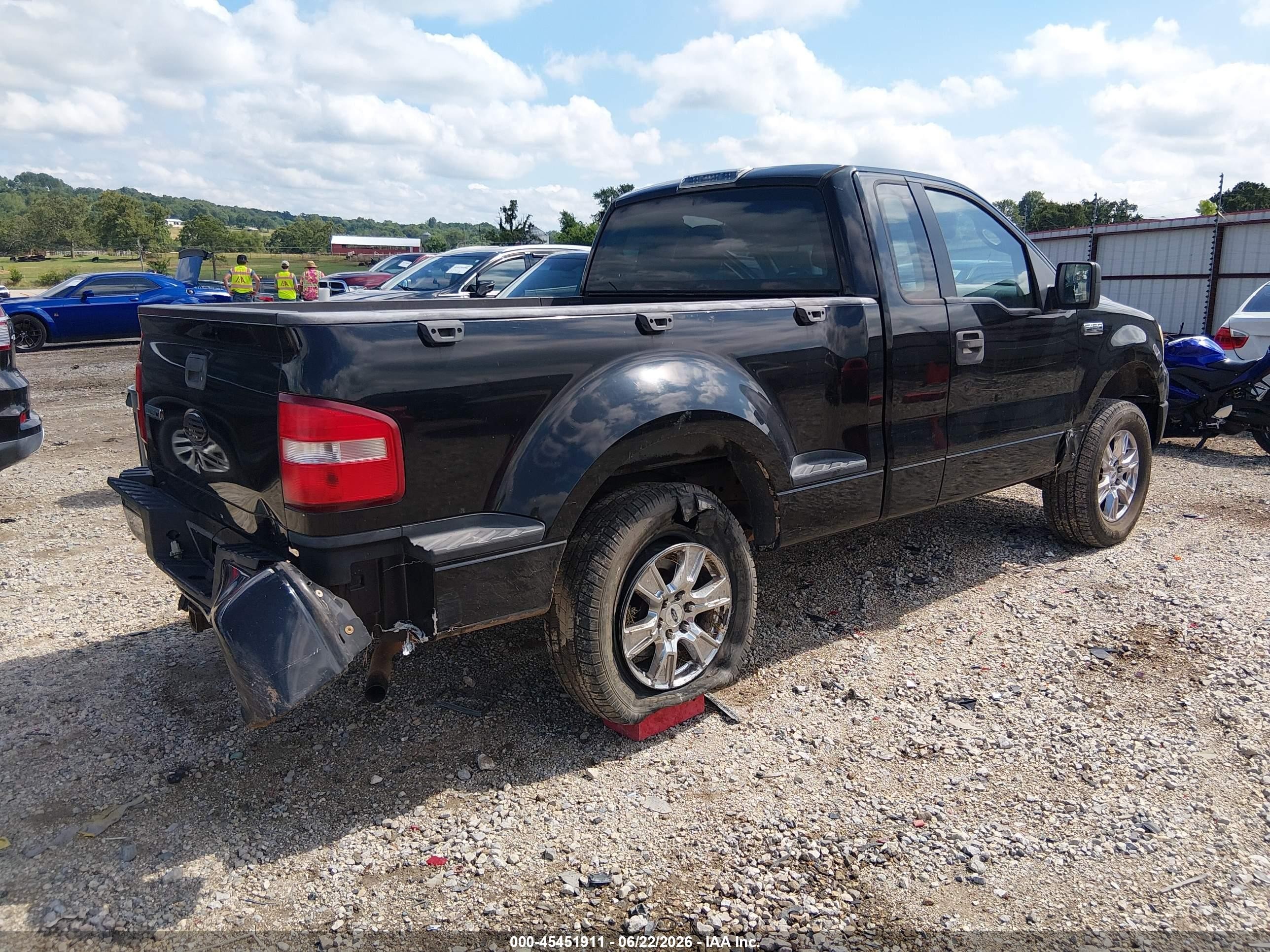 2006 Ford F-150 Stx/xlt Black vin: 1FTRF02276KC64804