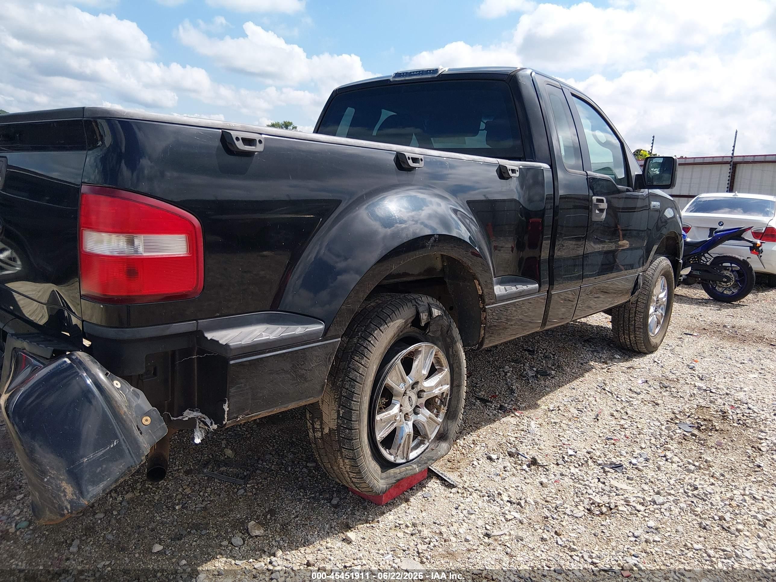2006 Ford F-150 Stx/xlt Black vin: 1FTRF02276KC64804
