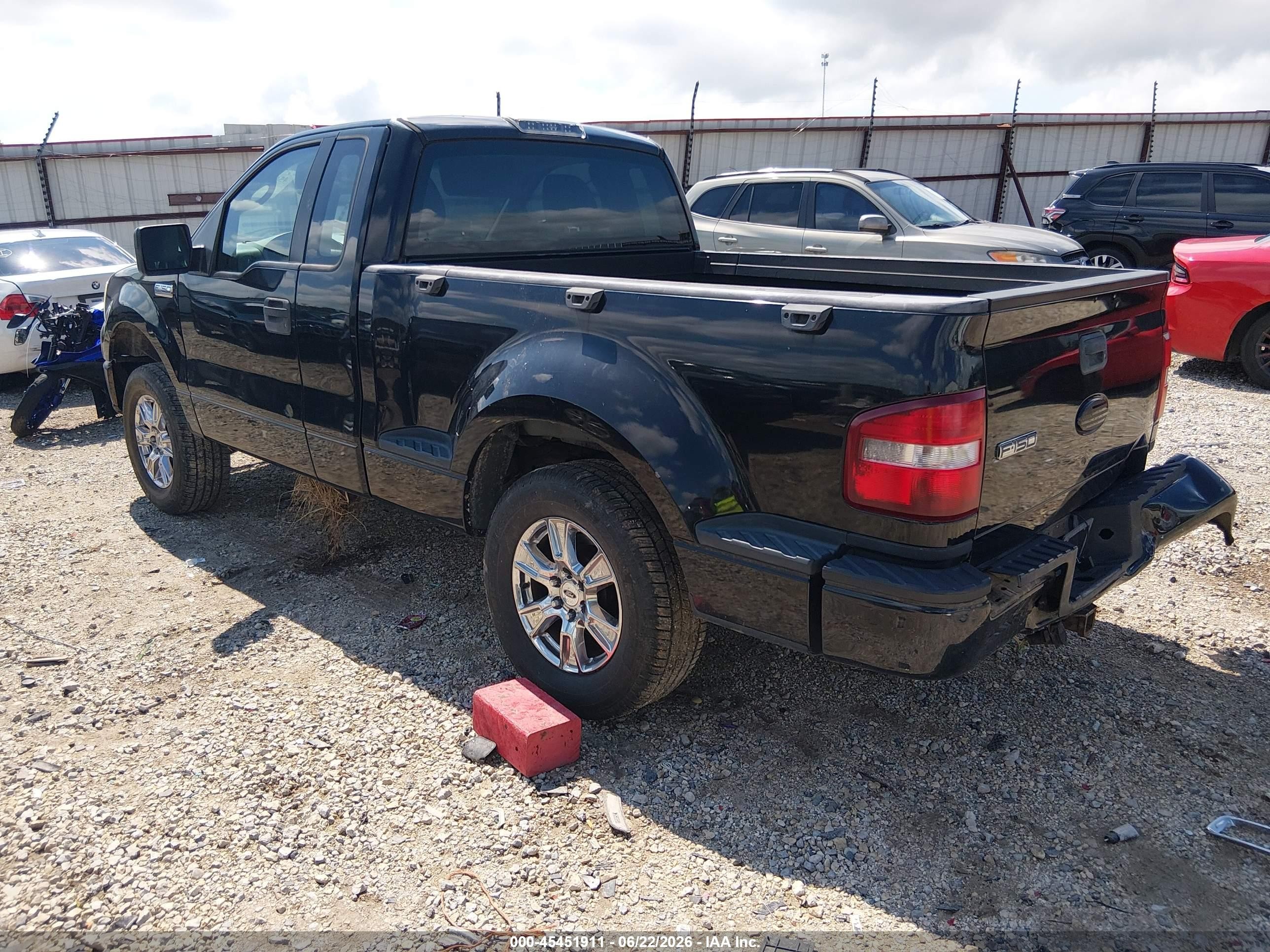 2006 Ford F-150 Stx/xlt Black vin: 1FTRF02276KC64804