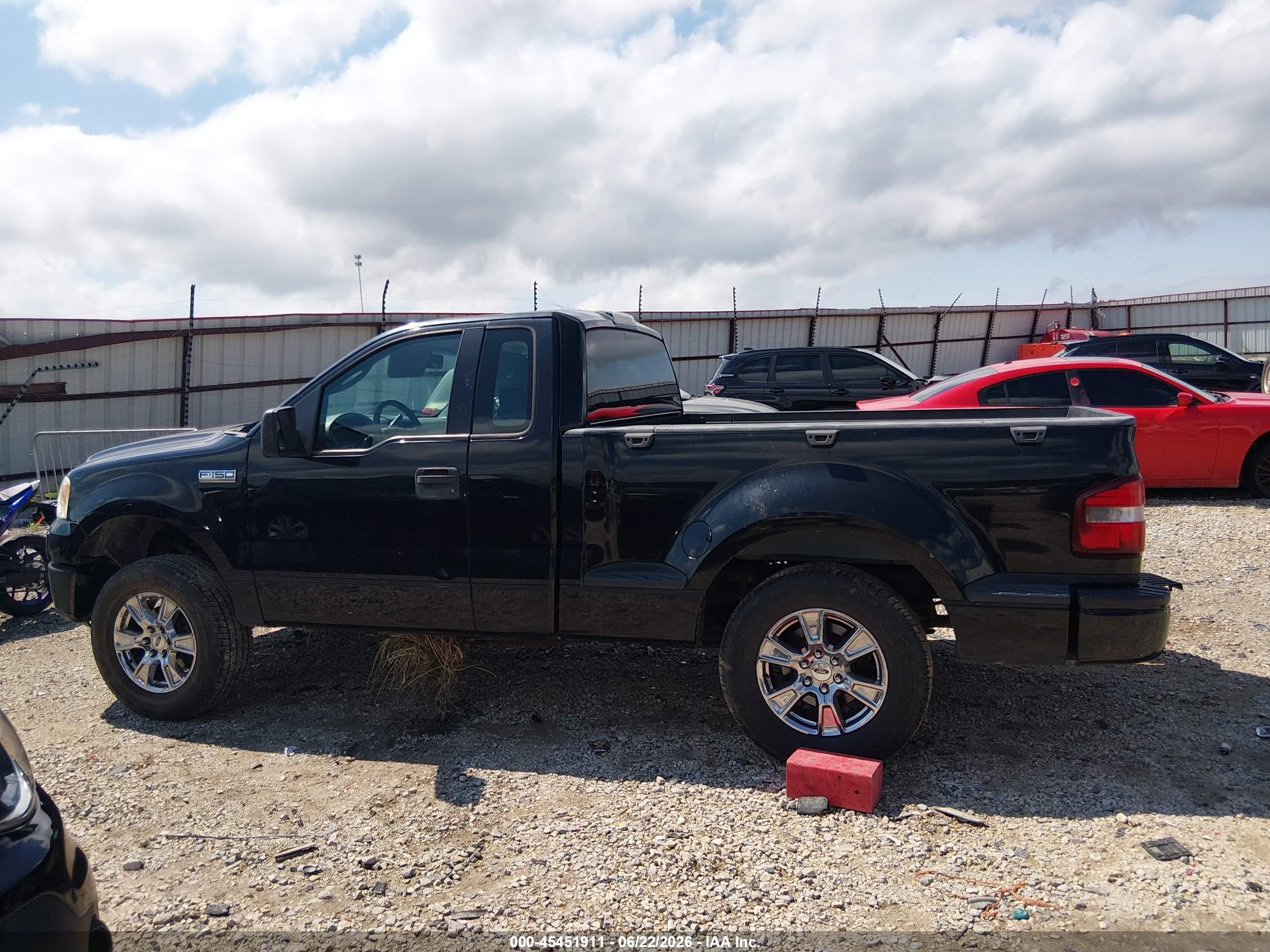 2006 Ford F-150 Stx/xlt Black vin: 1FTRF02276KC64804