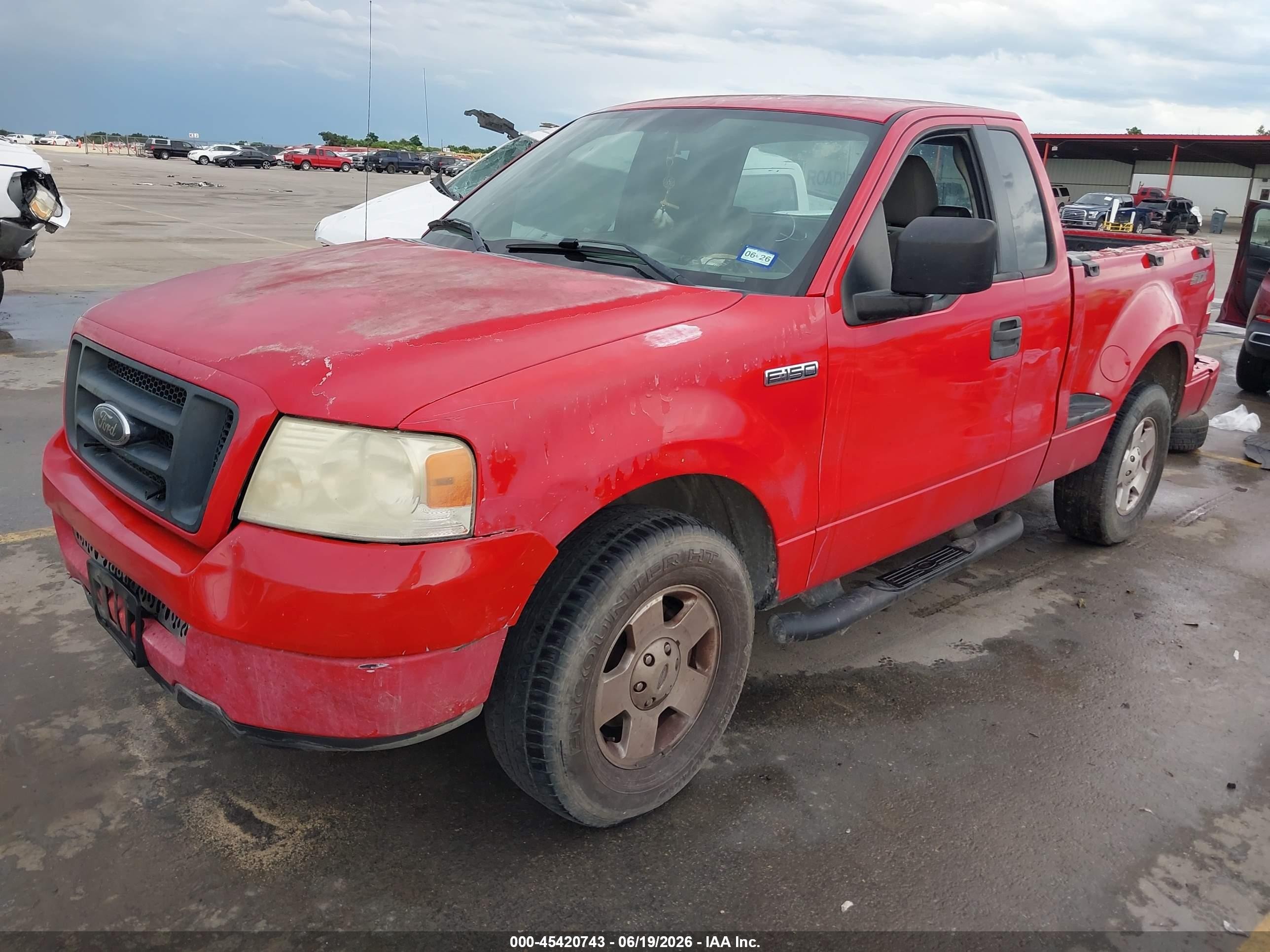 2005 Ford F-150 Stx/xlt Red vin: 1FTRF02295KC23931