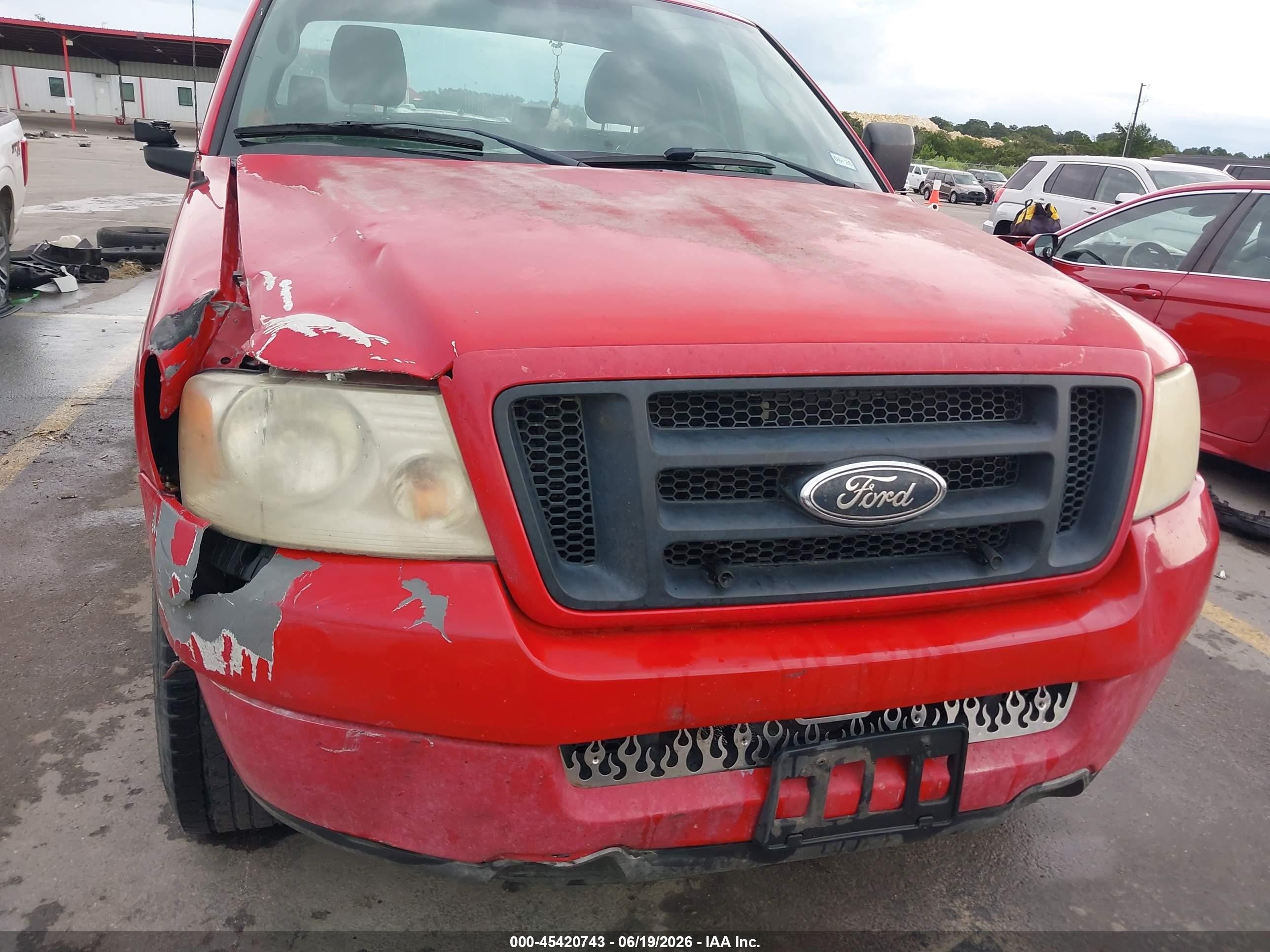 2005 Ford F-150 Stx/xlt Red vin: 1FTRF02295KC23931
