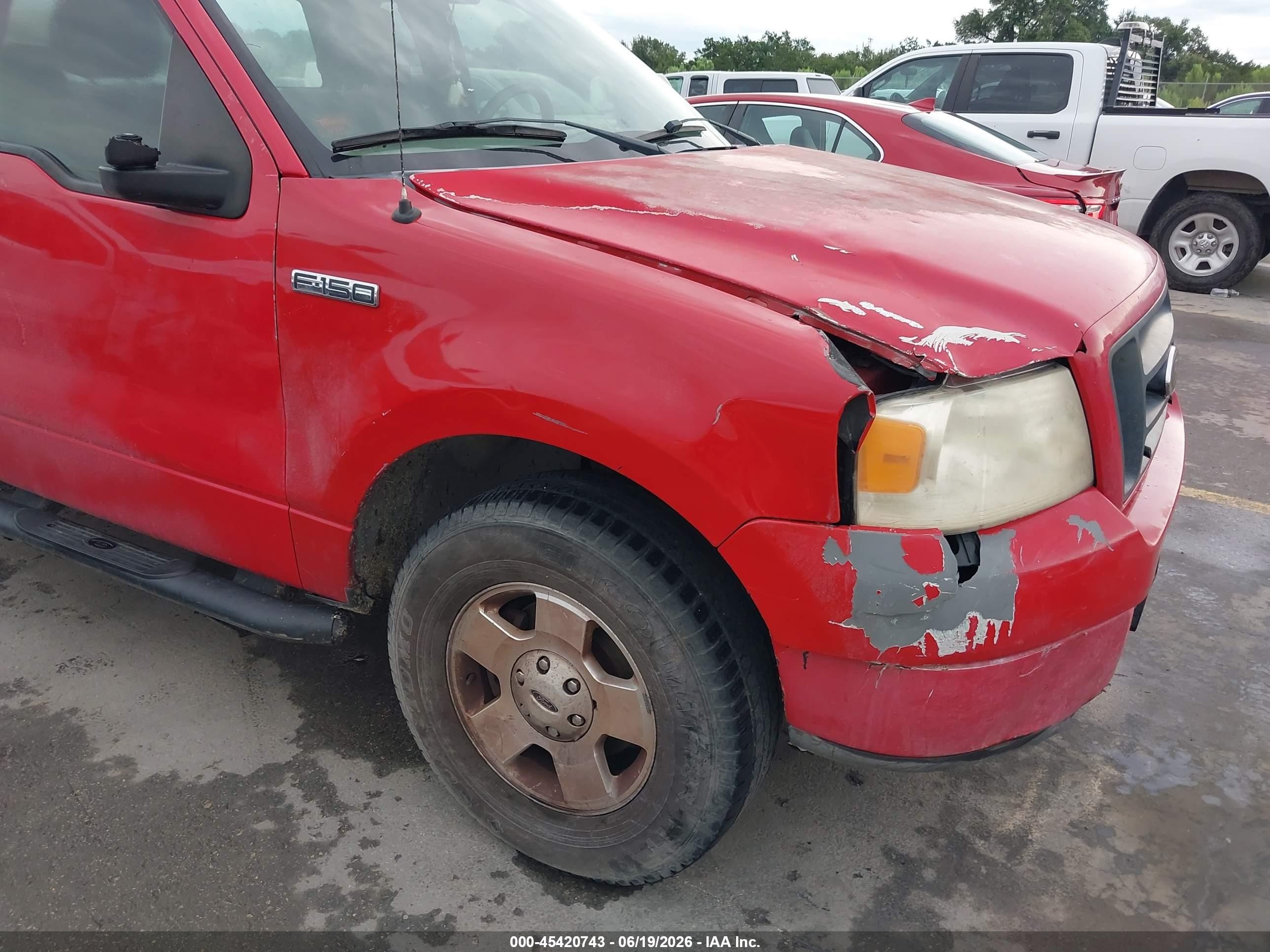 2005 Ford F-150 Stx/xlt Red vin: 1FTRF02295KC23931