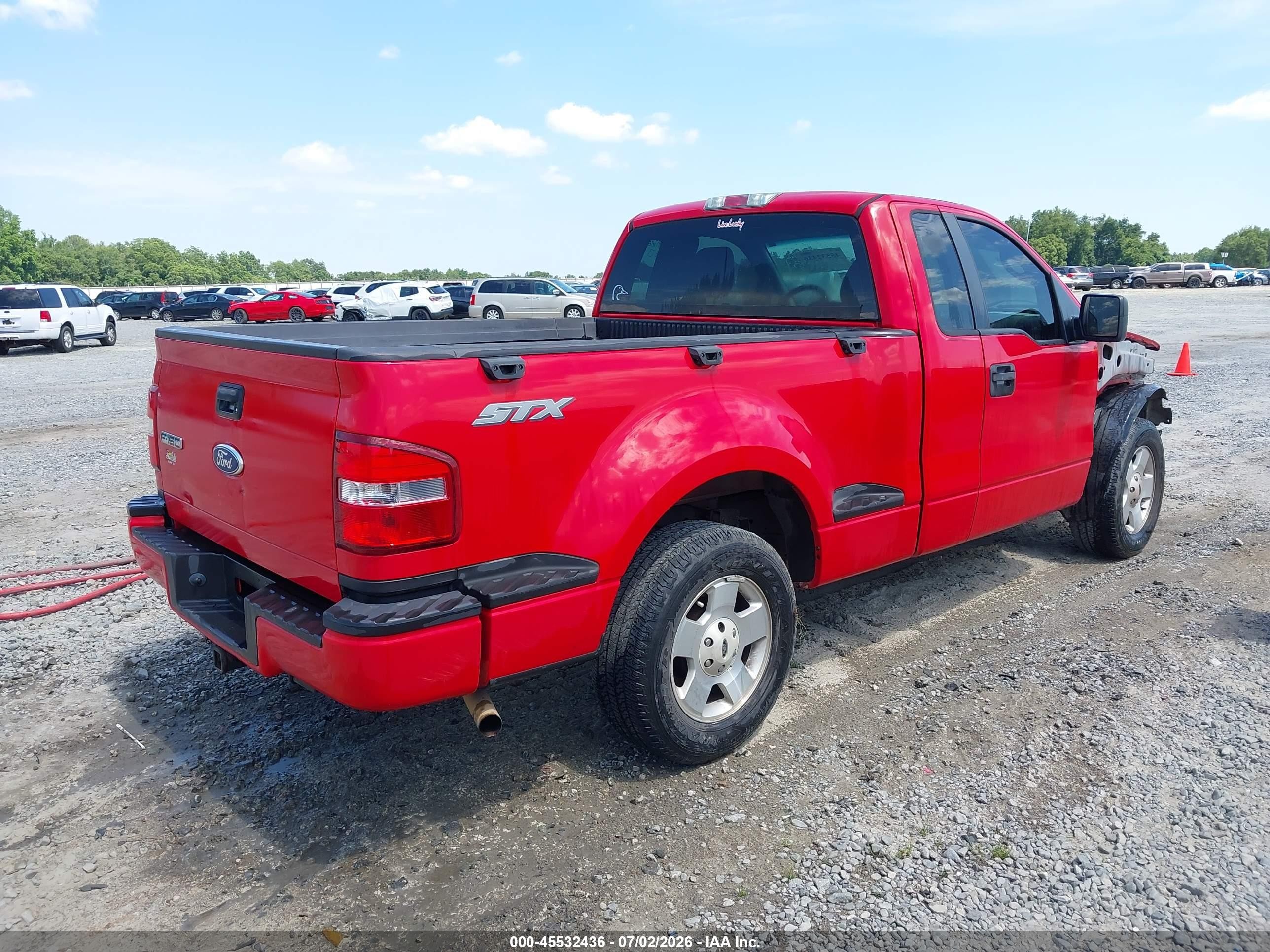 2007 Ford F-150 Stx/xlt Red vin: 1FTRF02W47KD10349