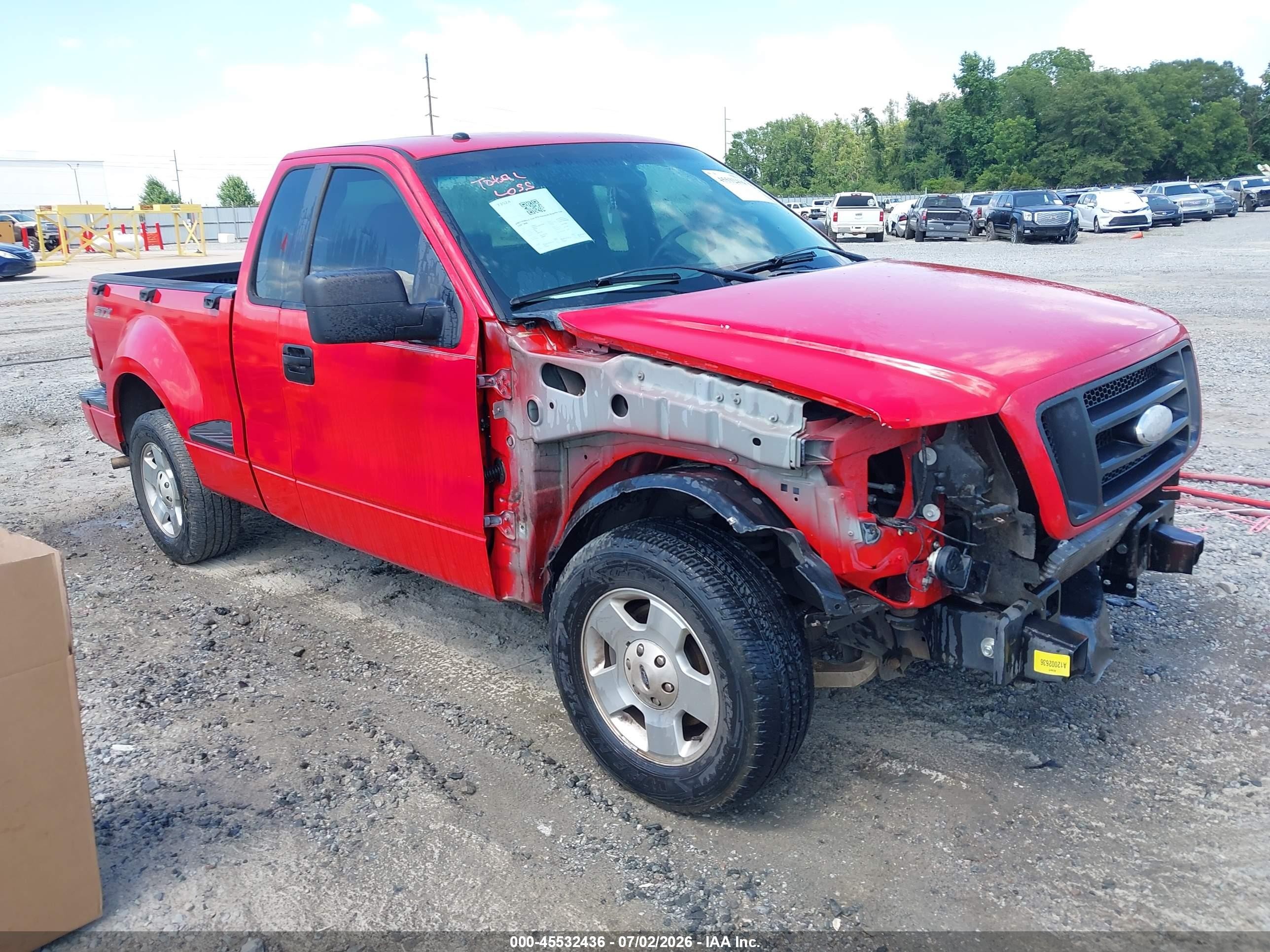 2007 Ford F-150 Stx/xlt Red vin: 1FTRF02W47KD10349