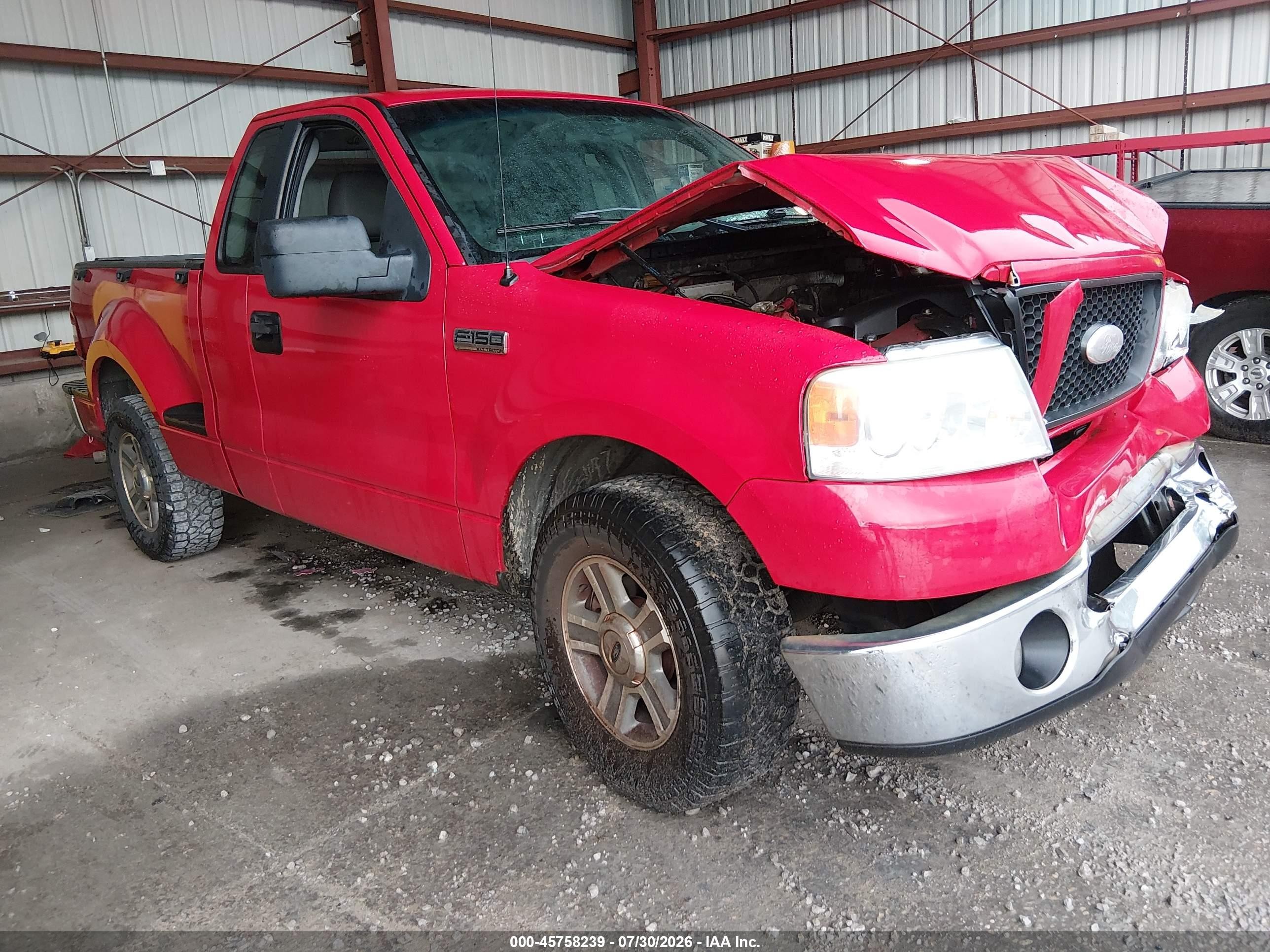 2006 Ford F-150 Stx/xlt Red vin: 1FTRF02W56KD83096