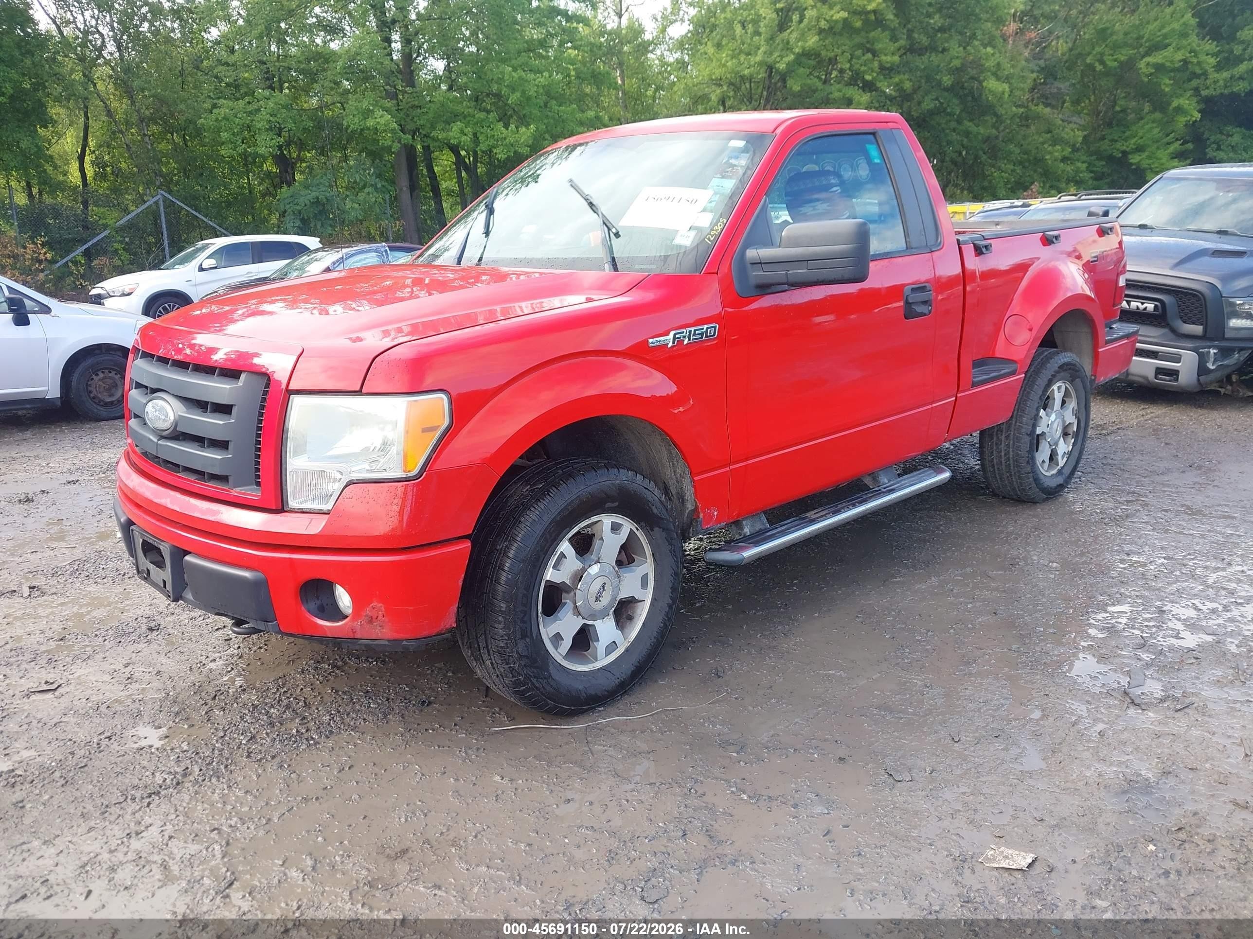 2009 Ford F-150 Stx/xlt Red vin: 1FTRF04819KC91843
