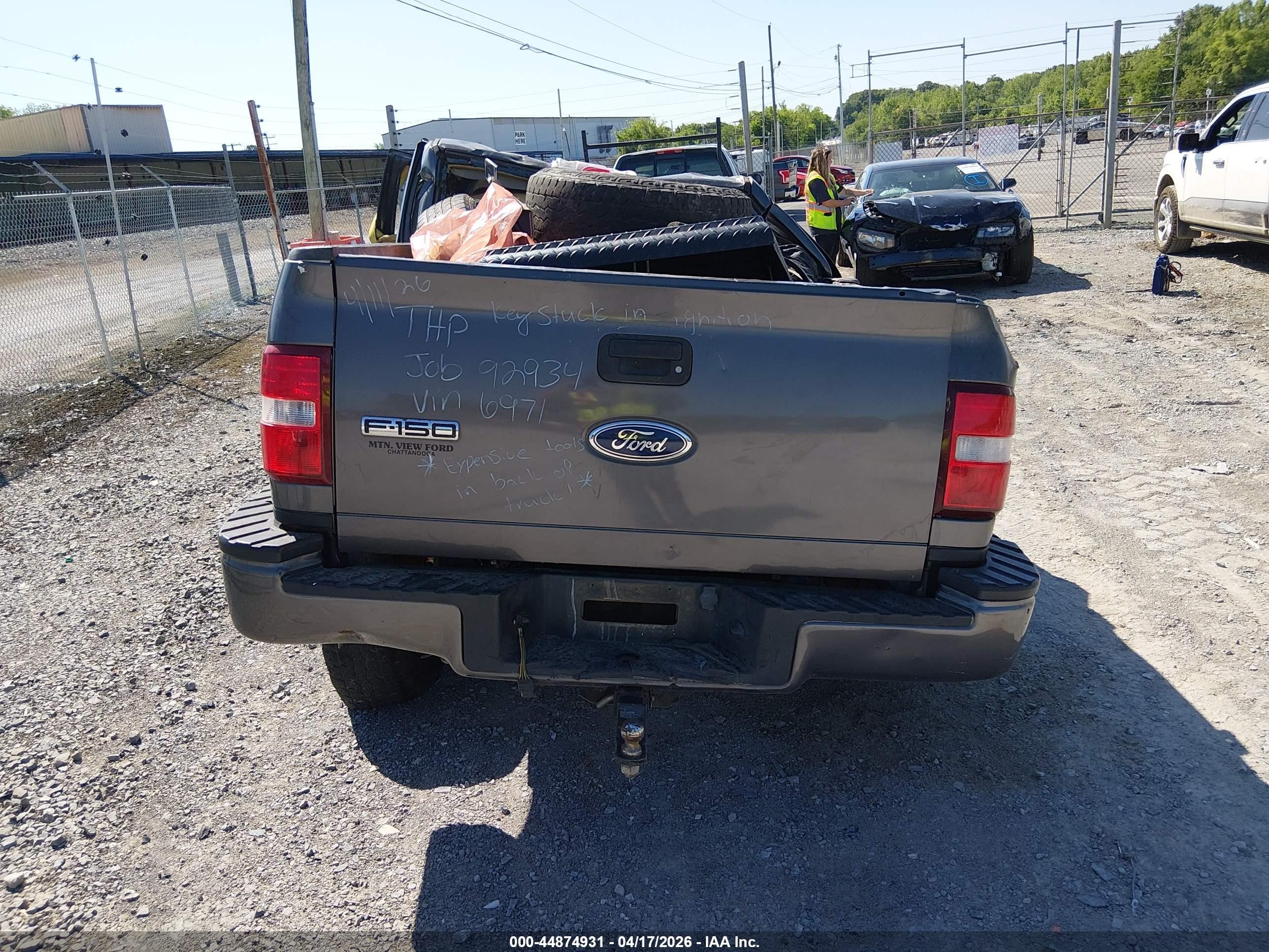 2005 Ford F-150 Stx/xlt Gray vin: 1FTRF04W15KF06971