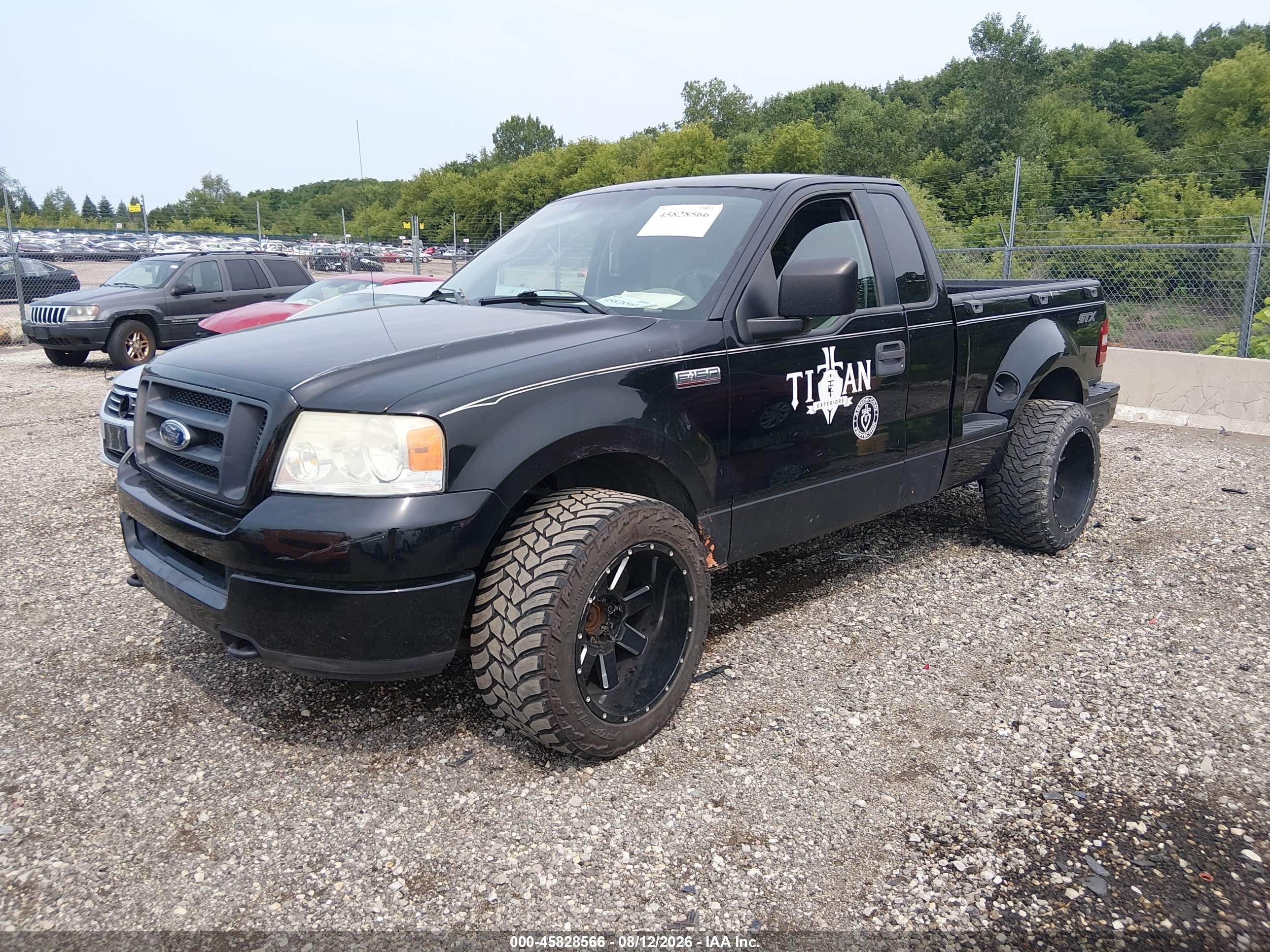2005 Ford F-150 Stx/xlt Black vin: 1FTRF04W95KE61844